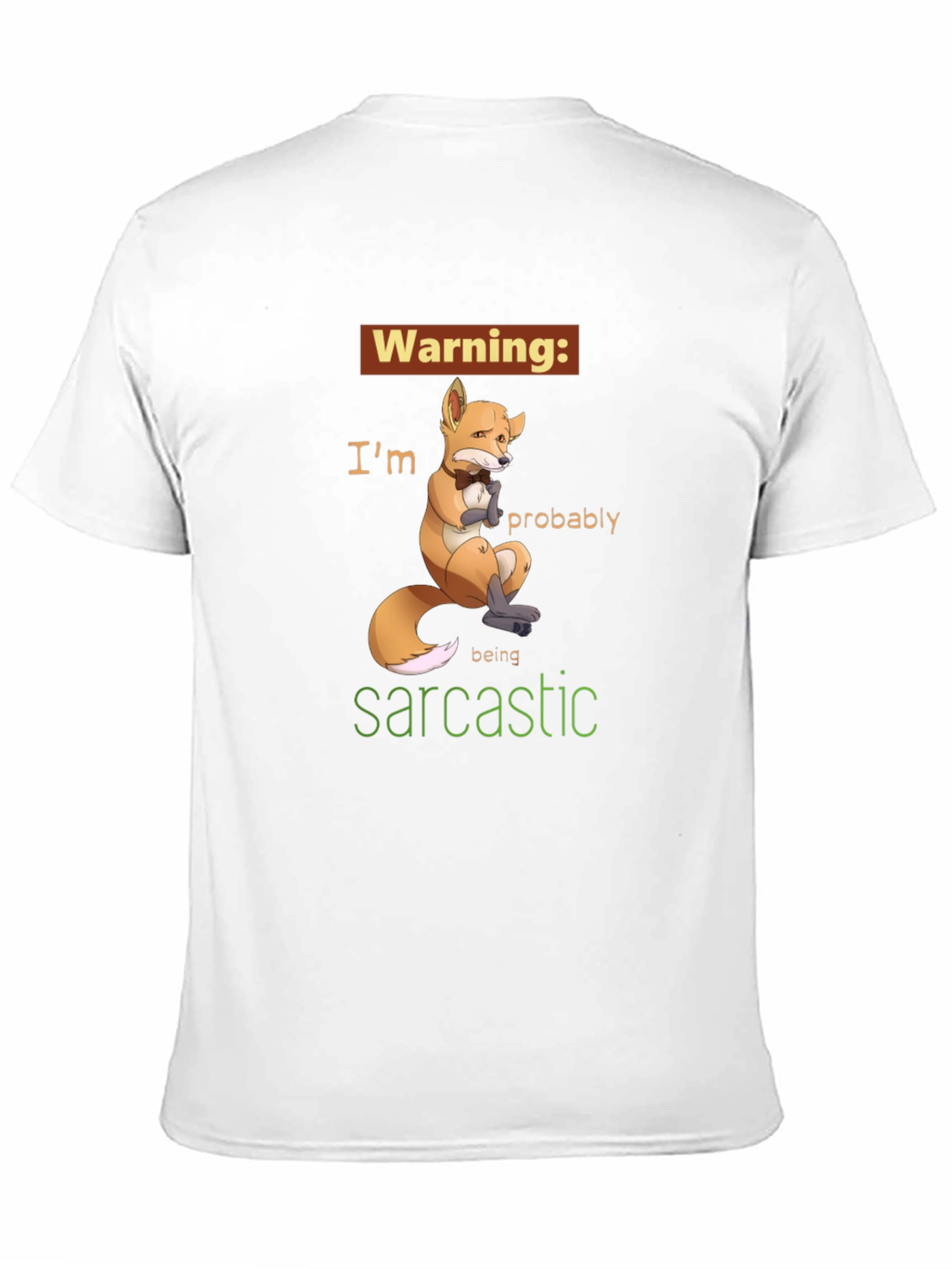 Black Sarcastic Fox Graphic Tee - Unisex Humor T-Shirt view 11