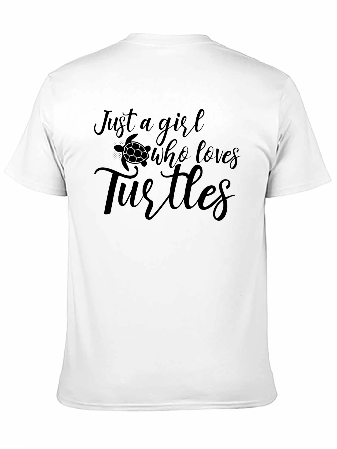 Black Just A Girl Who Loves Turtles T-Shirt view 11