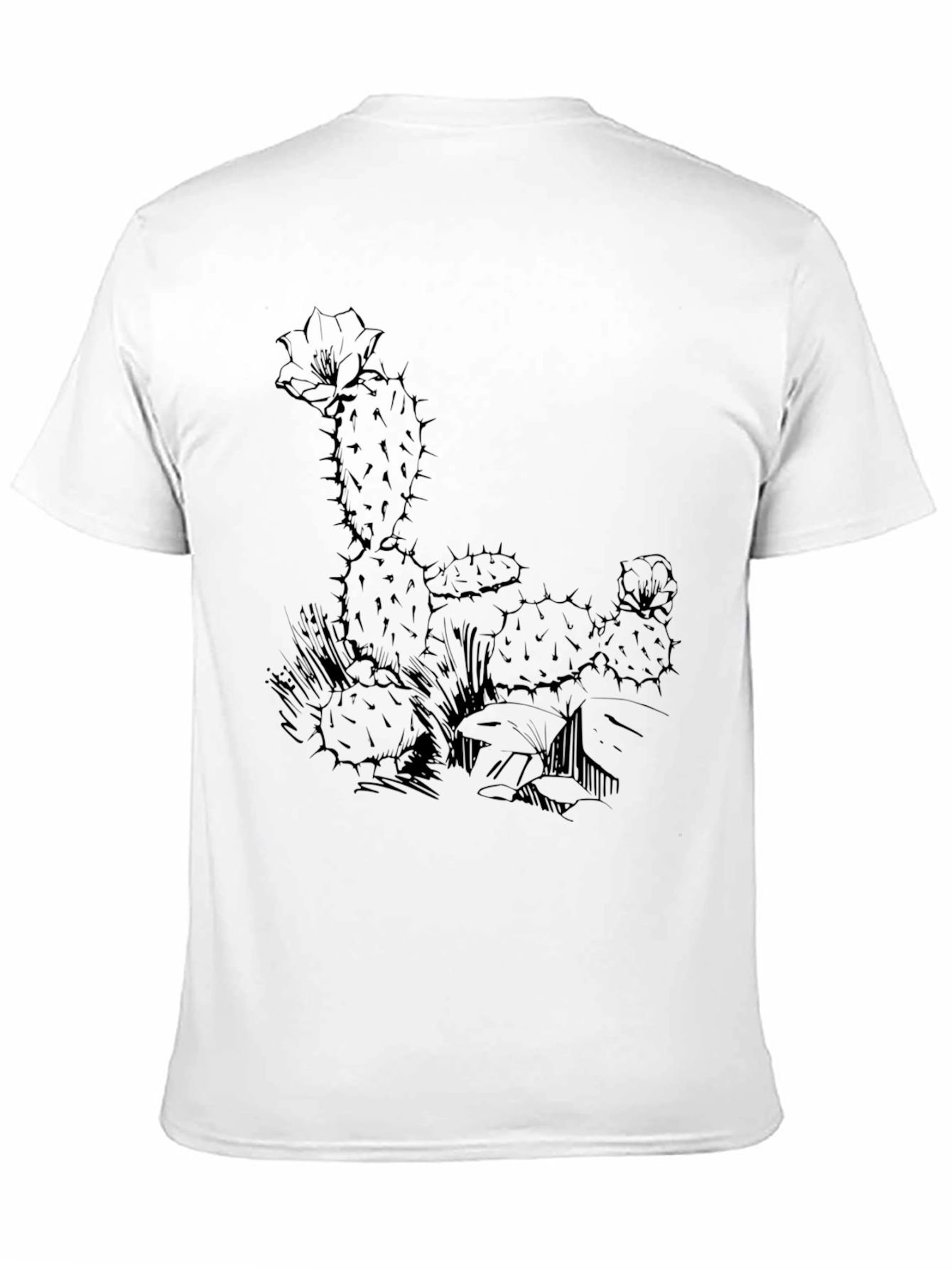 Black Black Cactus Graphic Print T-Shirt view 11