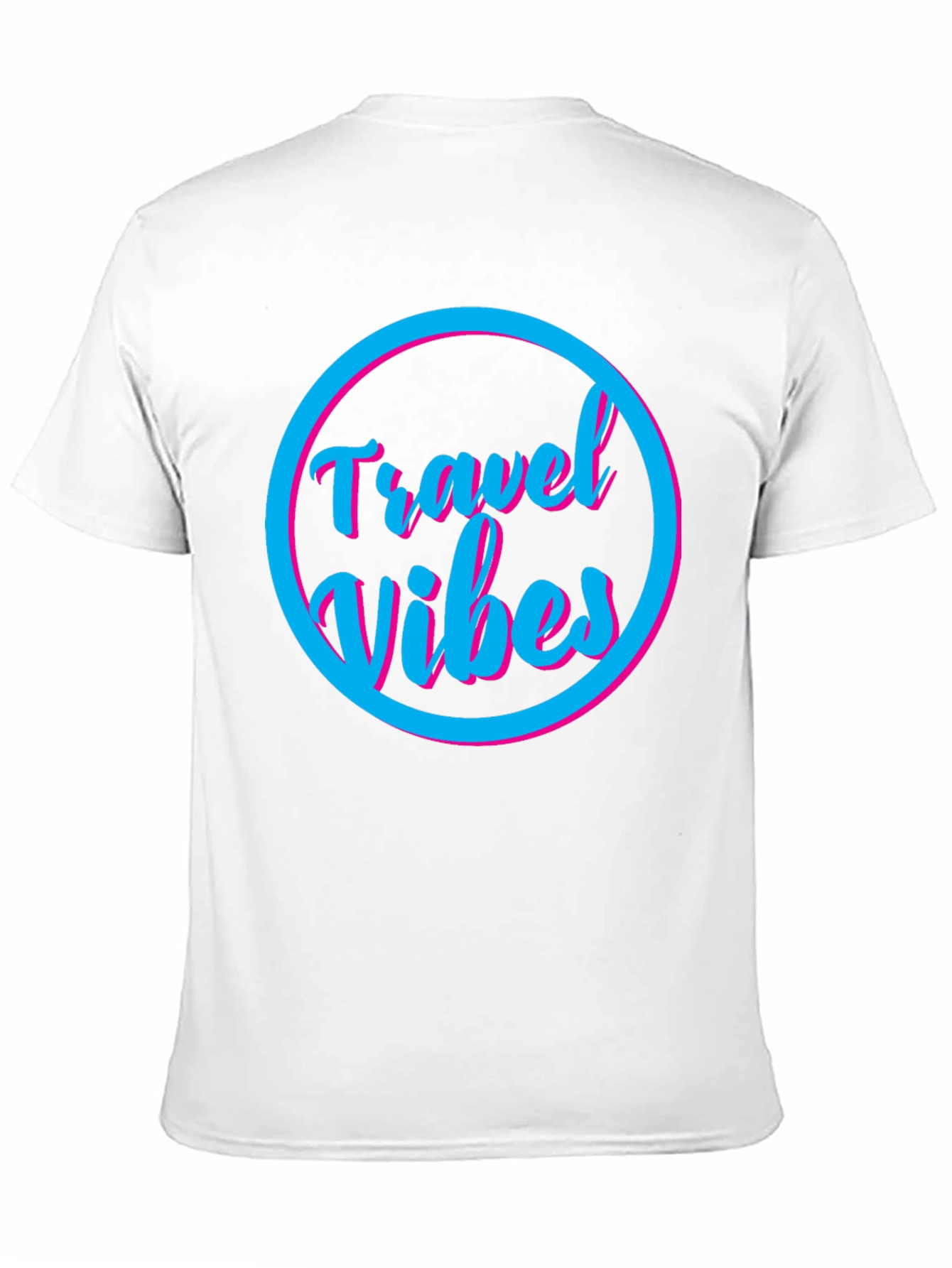 Black Travel Vibes Graphic Tee - Black Cotton T-Shirt view 11