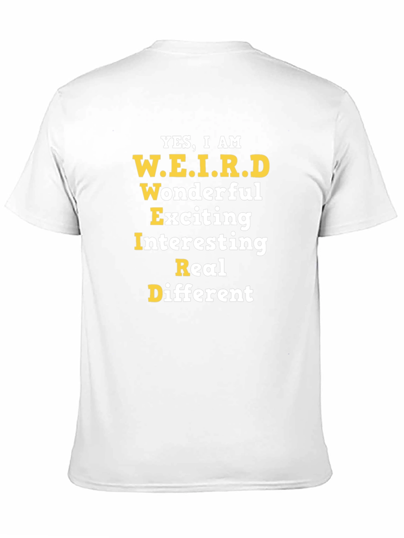 Black W.E.I.R.D Graphic Tee - Wonderful Exciting T-Shirt view 11