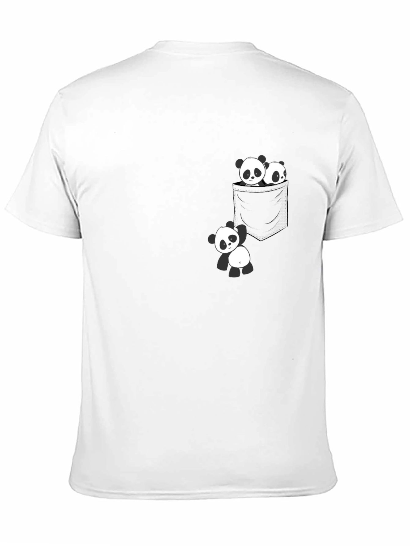 Black Panda Pocket Tee - Cute Graphic T-Shirt view 11