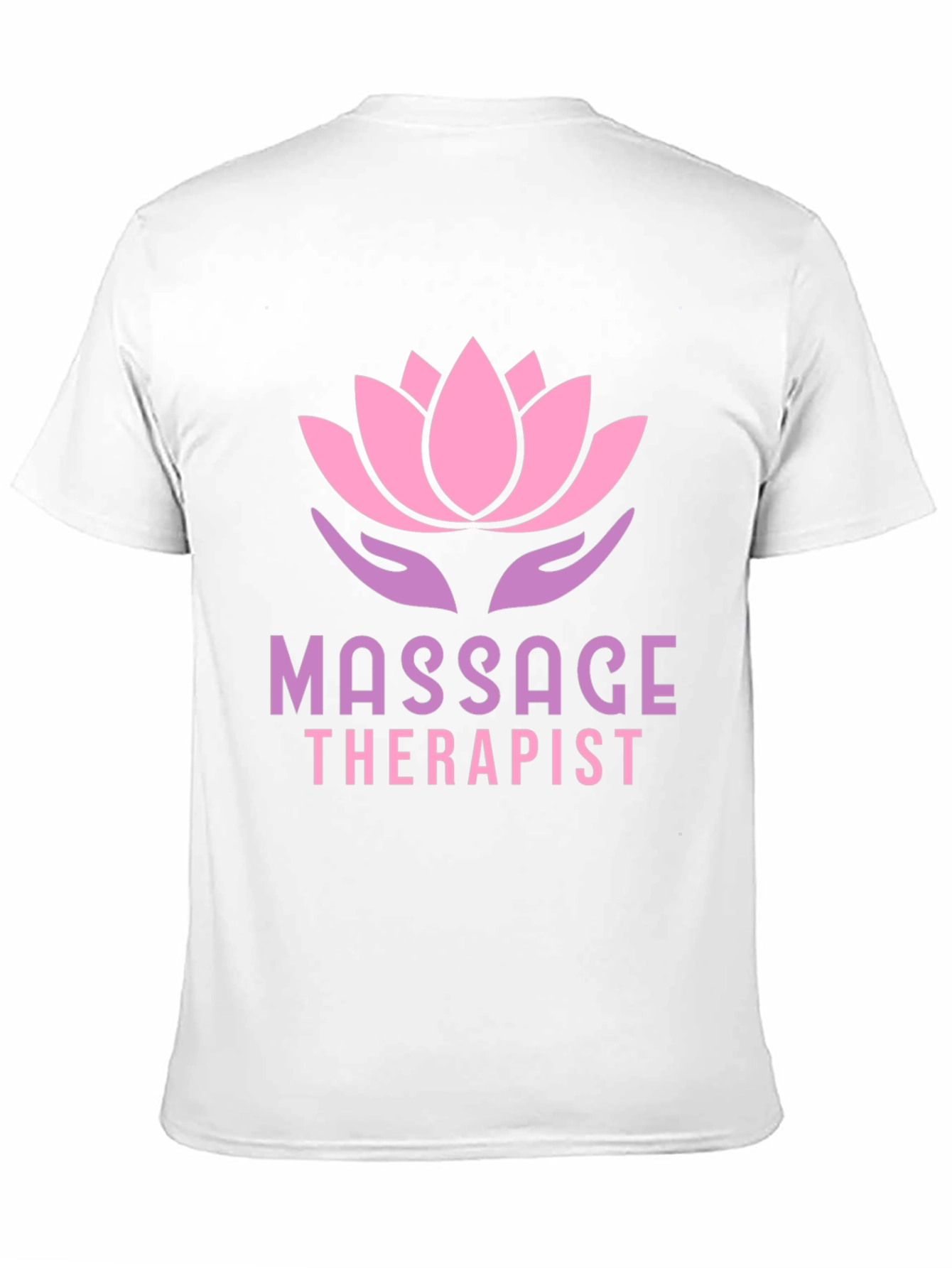 Black Massage Therapist Lotus Flower T-Shirt view 11