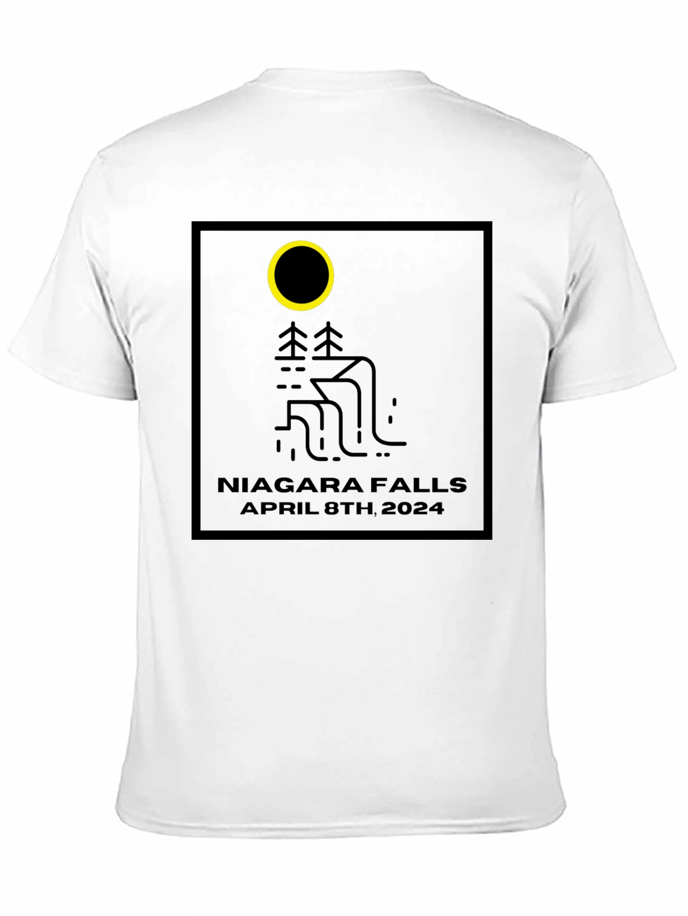 Black Niagara Falls April 8th 2024 Black T-Shirt view 11