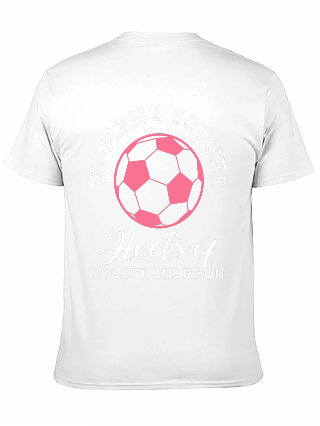 Black Women's Soccer Heels Graphic T-Shirt view 11
