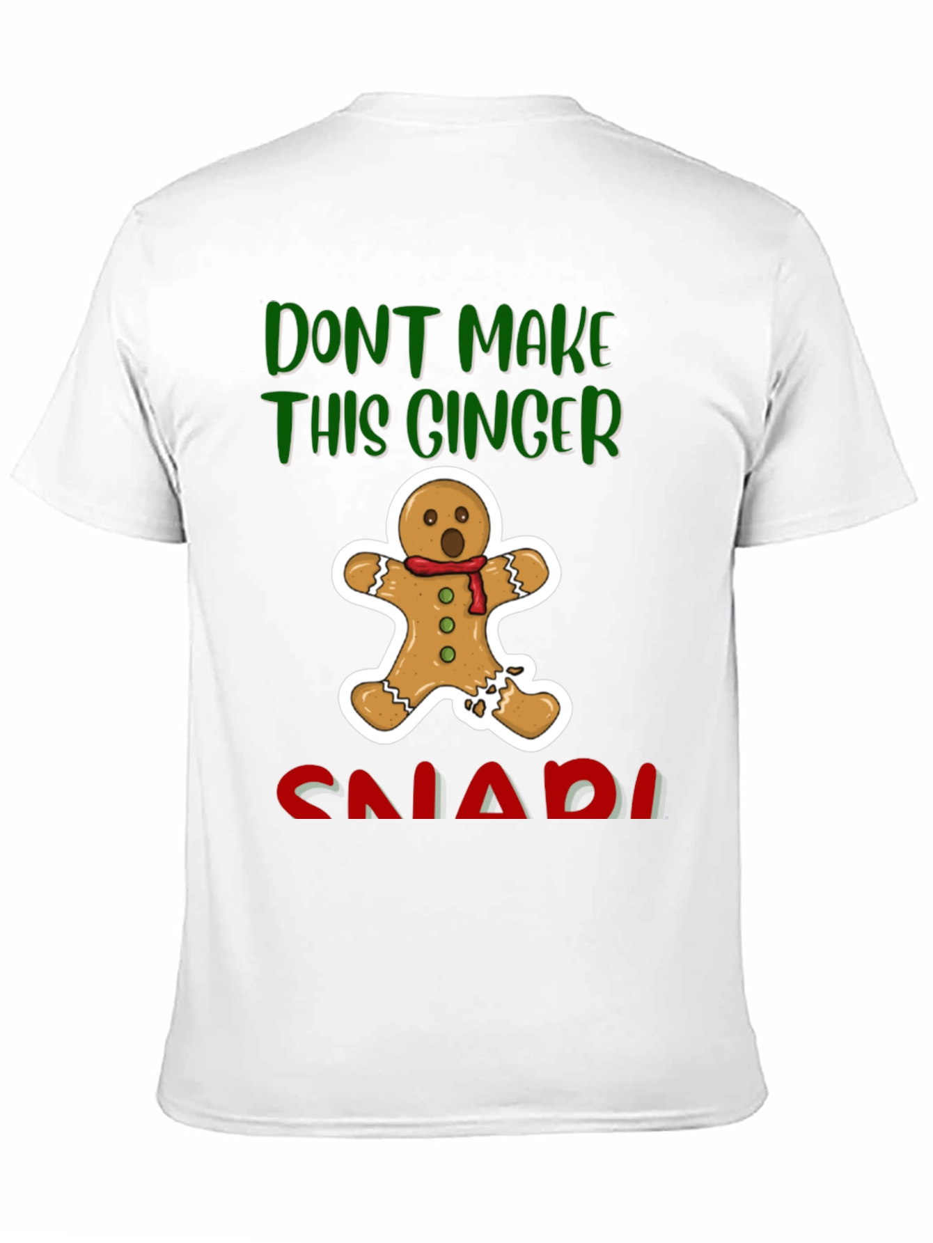 Black Gingerbread Man T-Shirt - Don't Make This Ginger Snap view 11