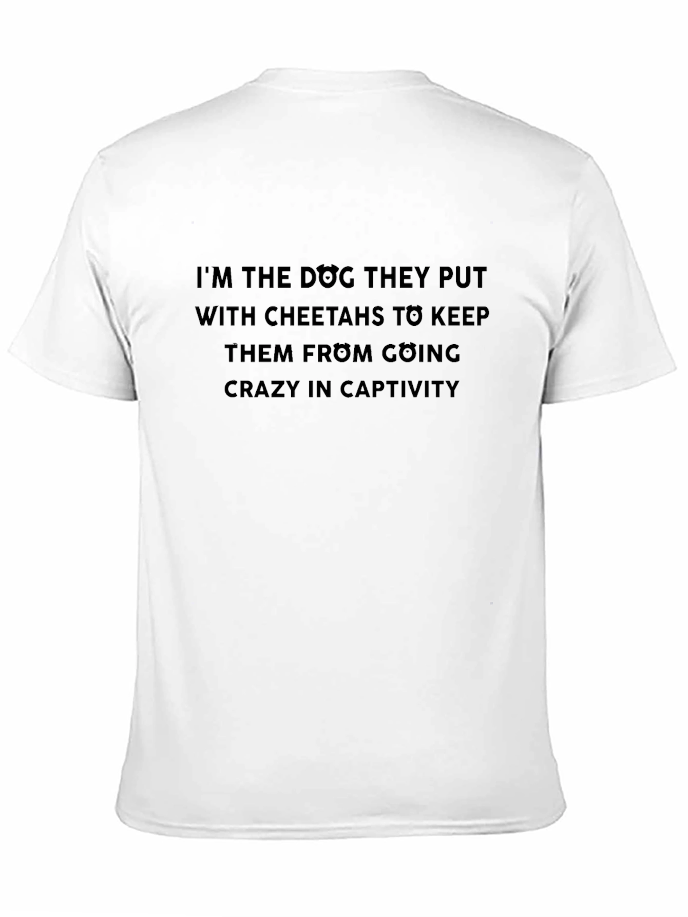 Black Dog with Cheetahs T-Shirt - Funny Animal Tee view 11