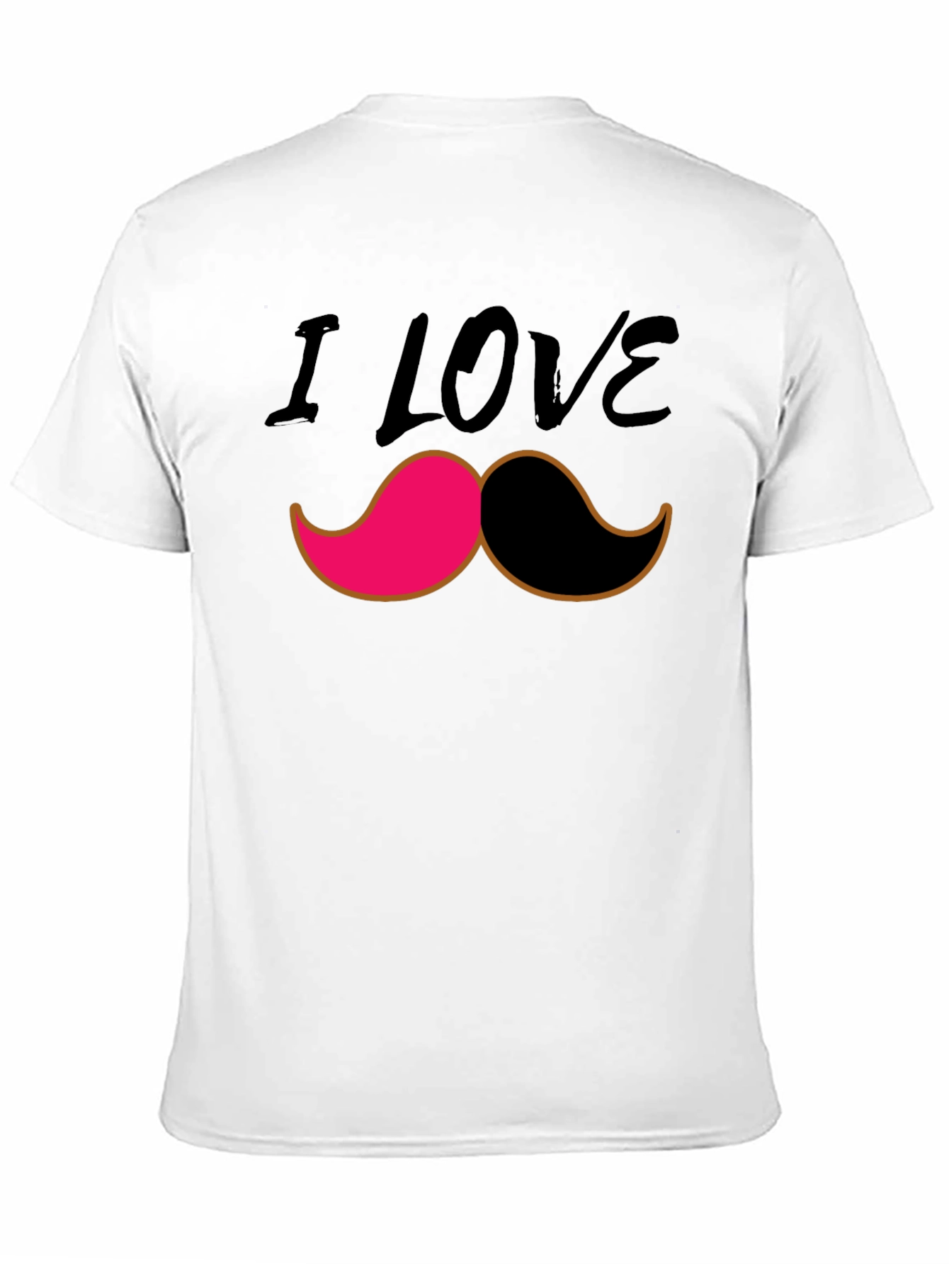Black I Love Mustache Graphic Tee - Black view 11