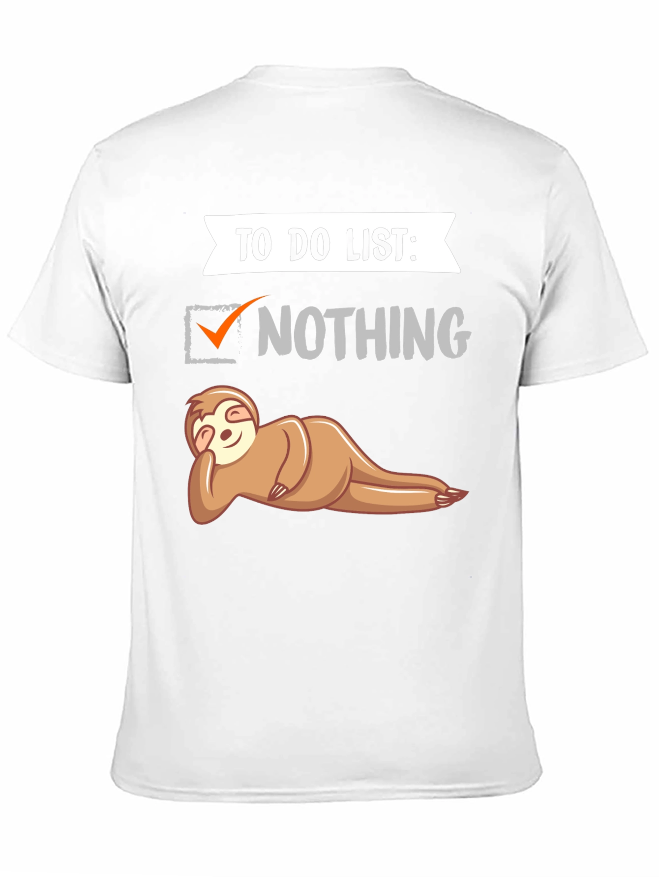 Black Lazy Sloth To-Do List T-Shirt - Funny Graphic Tee view 11