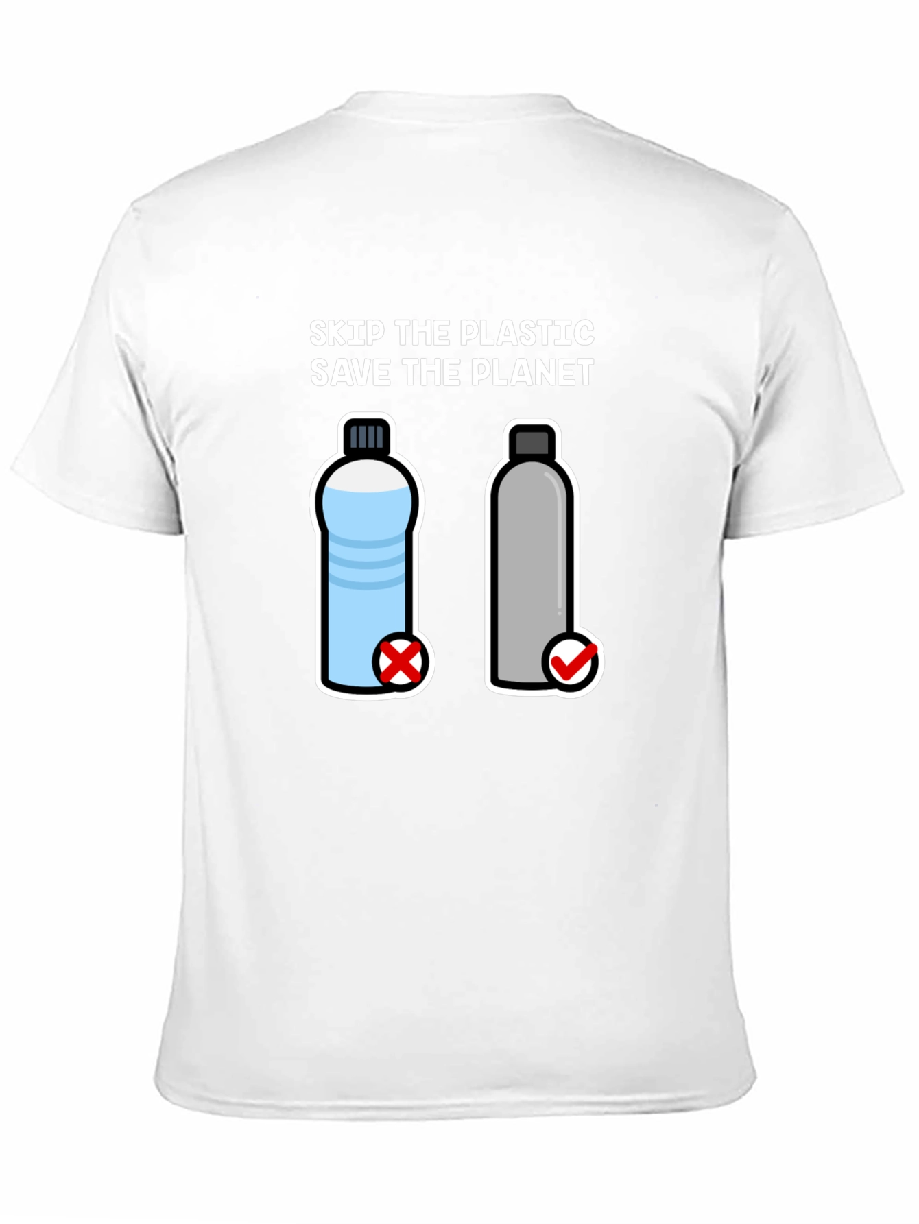 Black Skip the Plastic, Save the Planet T-Shirt view 11