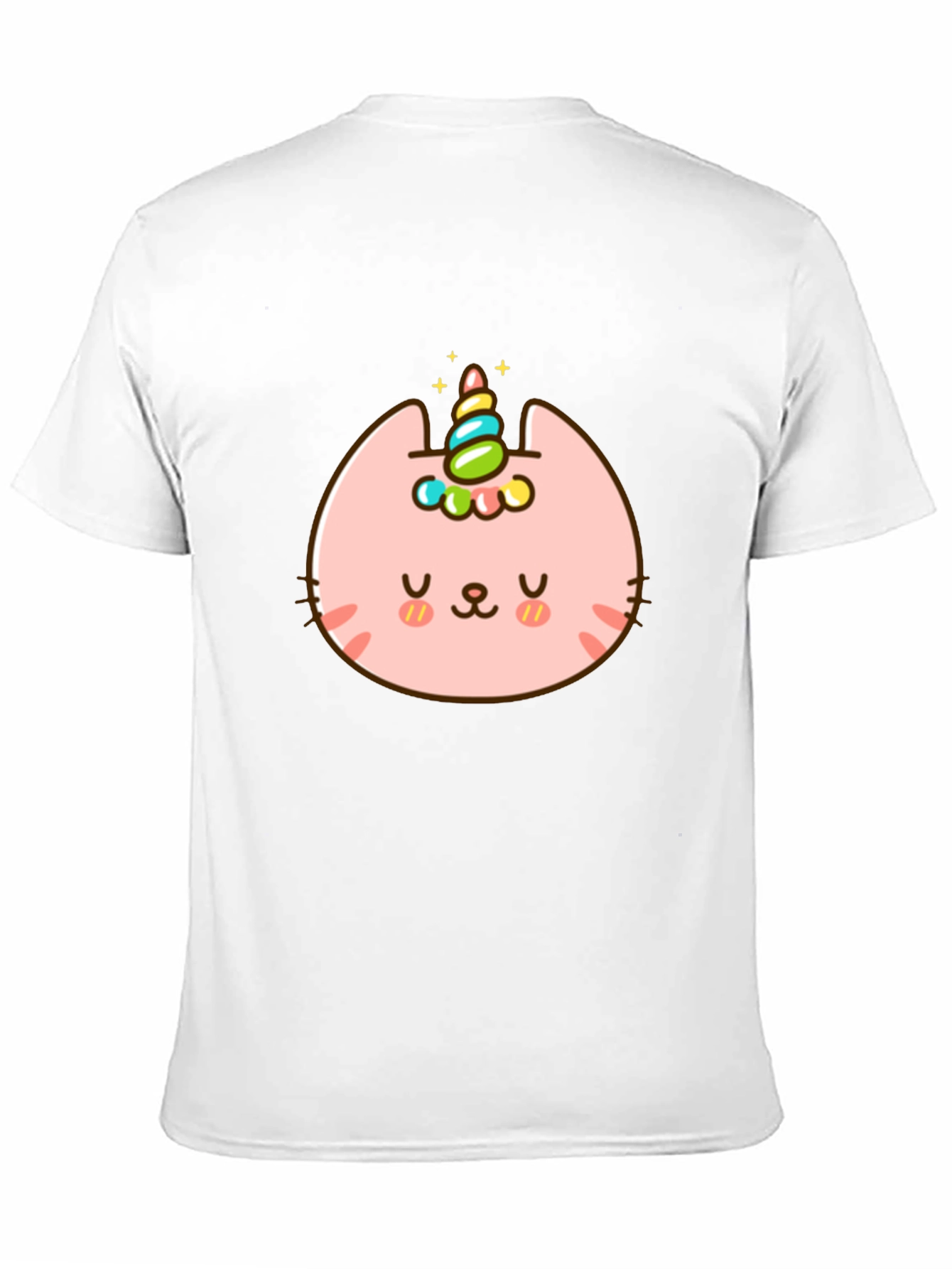 Black Unicat Black T-Shirt - Kawaii Unicorn Cat Tee view 11