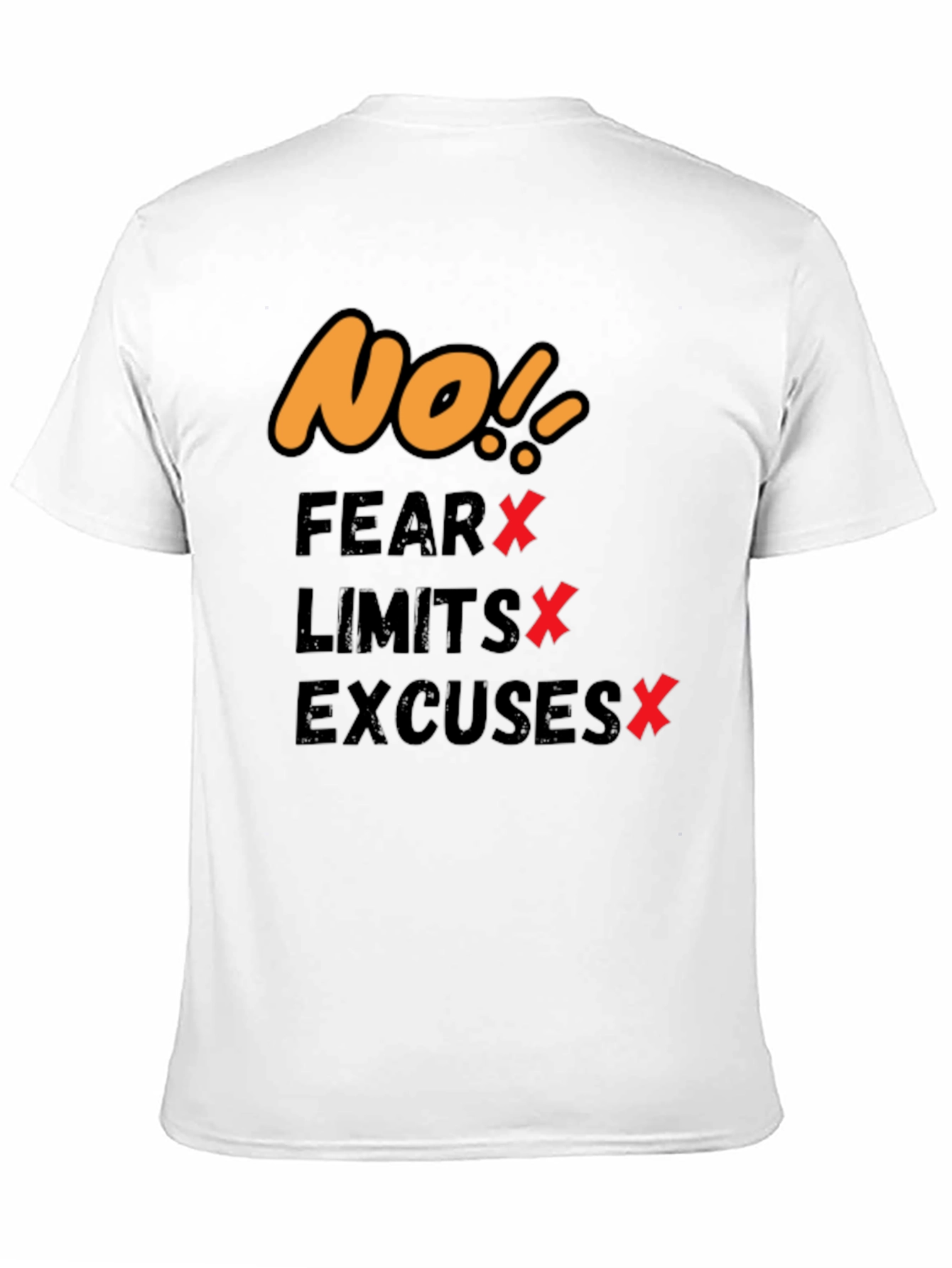 Black Motivational T-Shirt - No Fear, Limits, Excuses! view 11
