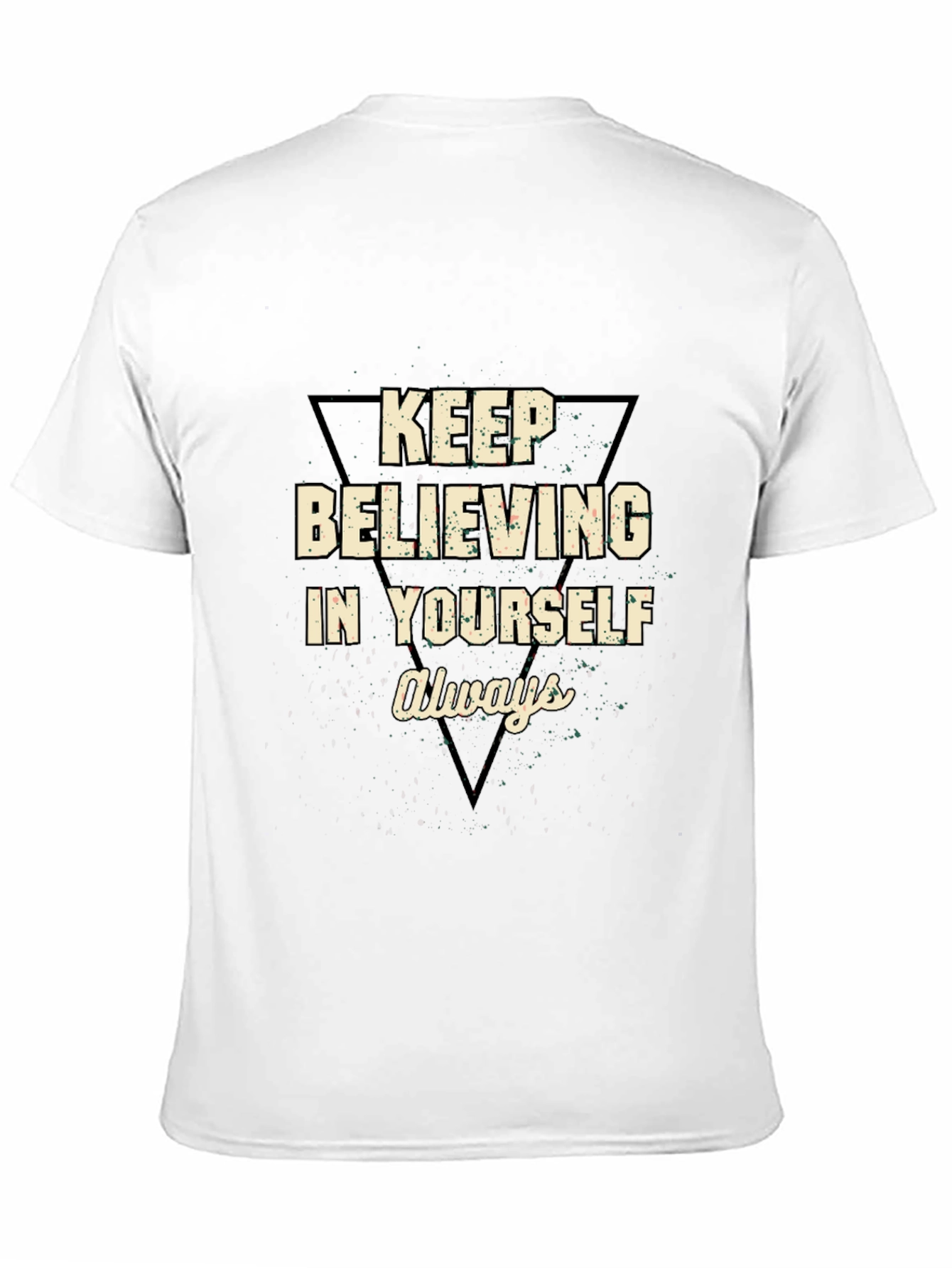 Black Motivational Black T-Shirt - Believe in Yourself view 11