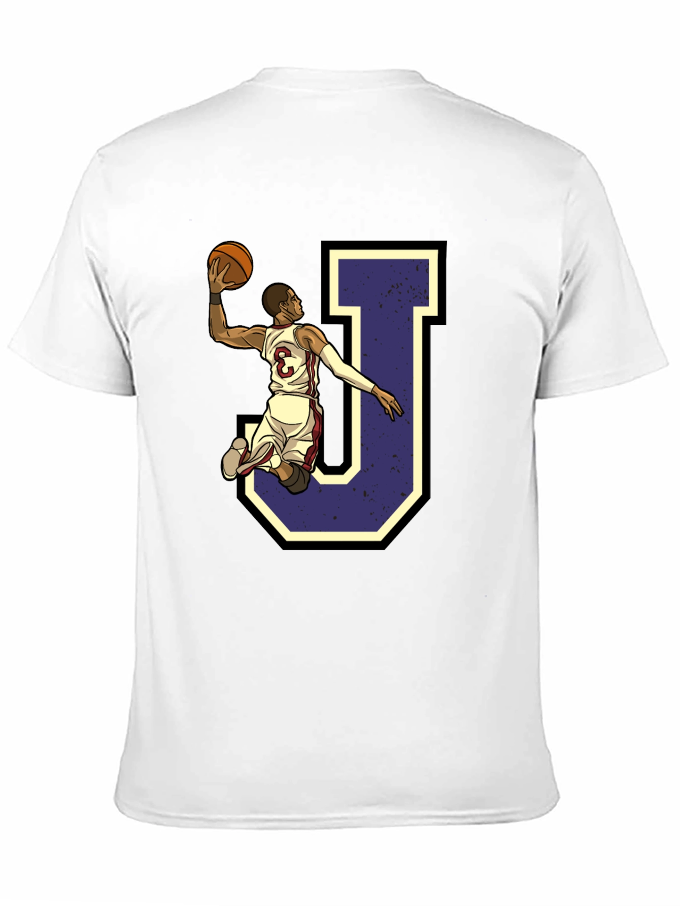 Black Basketball Player 'J' Graphic Tee view 11