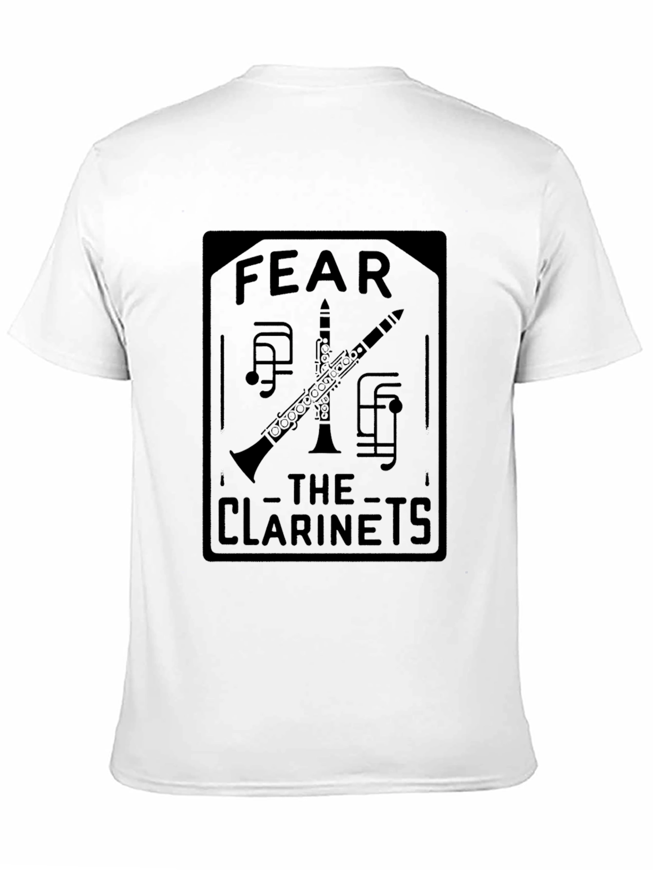 Black Fear the Clarinets Graphic T-Shirt view 11