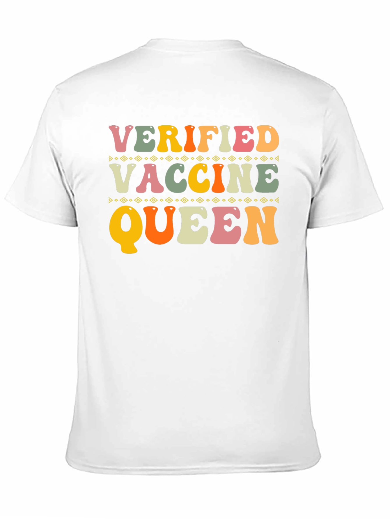 Black Verified Vaccine Queen T-Shirt view 11