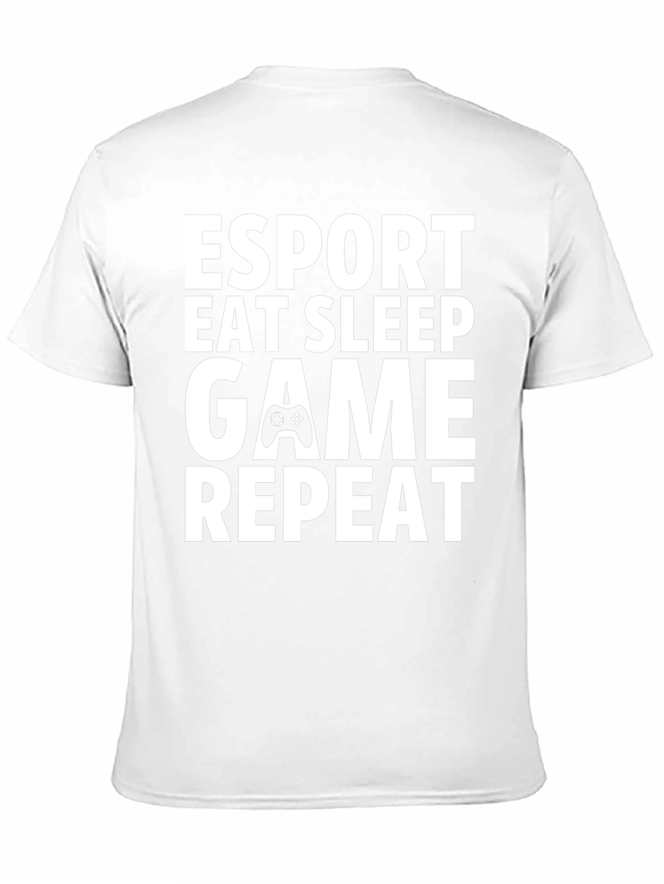 Black Esport Eat Sleep Game Repeat Black T-Shirt view 11