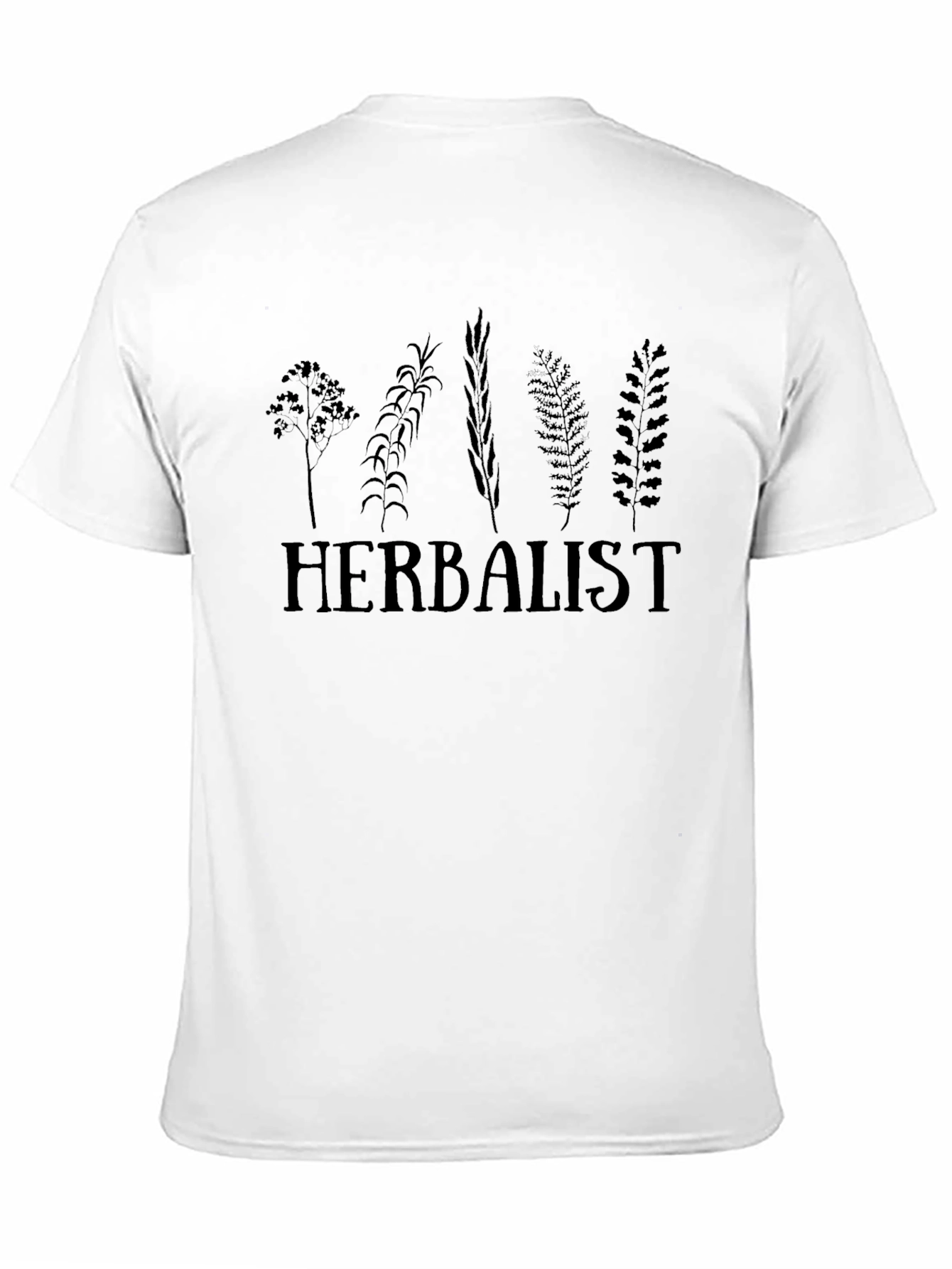 Black Herbalist Plant Graphic T-Shirt - Black view 11