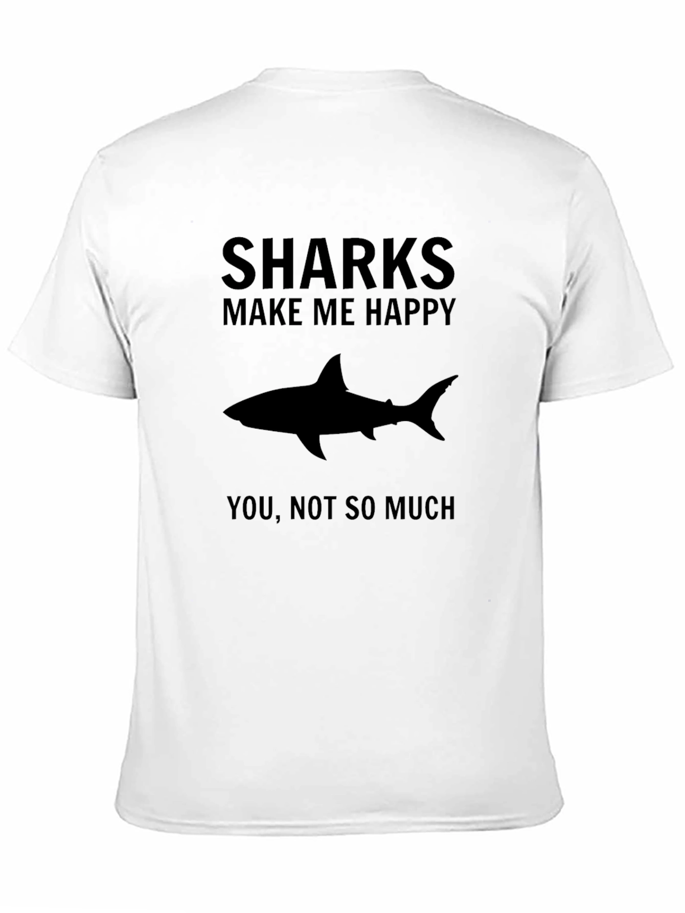 Black Shark Lover Graphic T-Shirt - Funny Shark Tee view 11