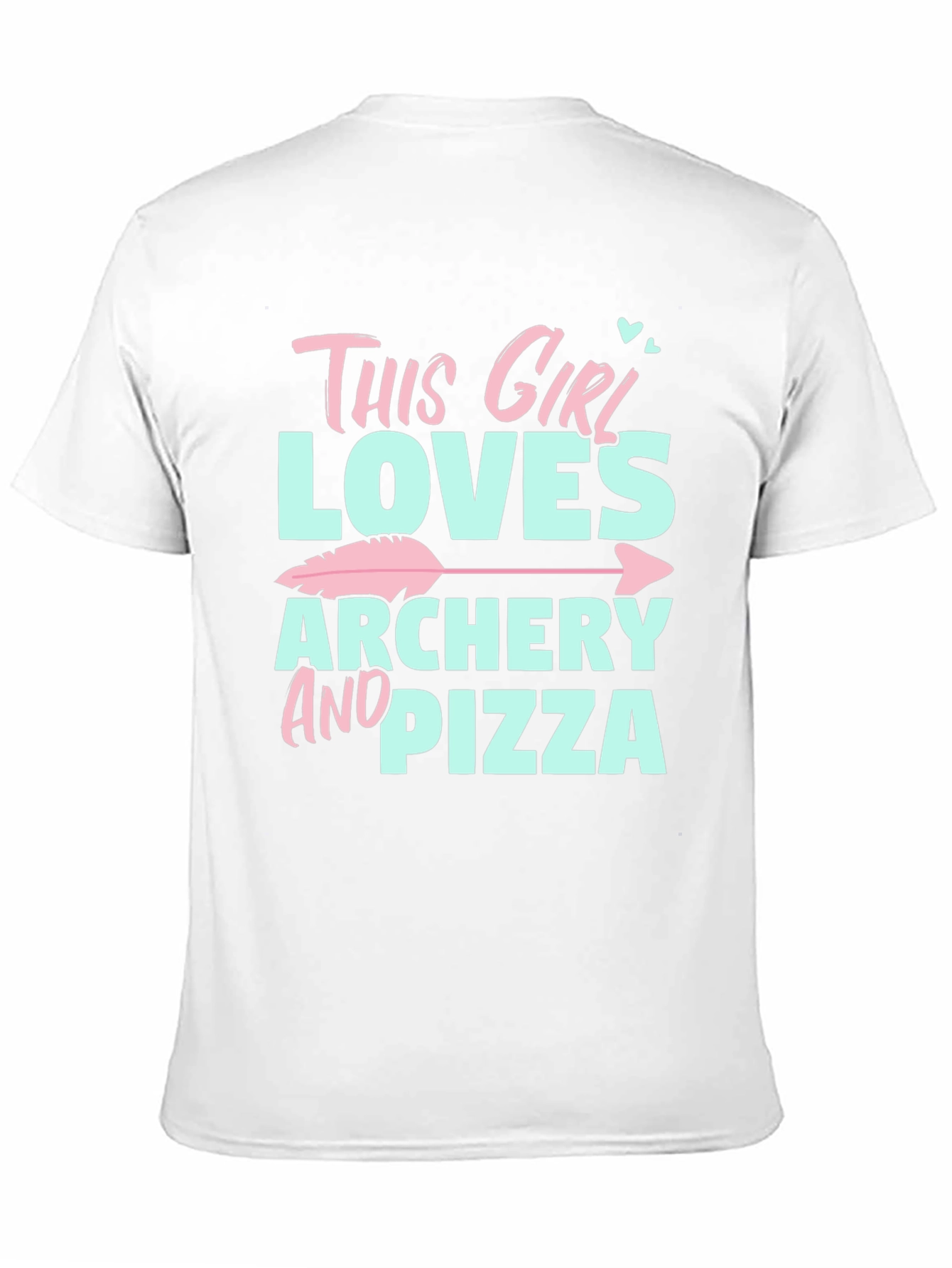 Black Archery & Pizza Lover Graphic T-Shirt view 11