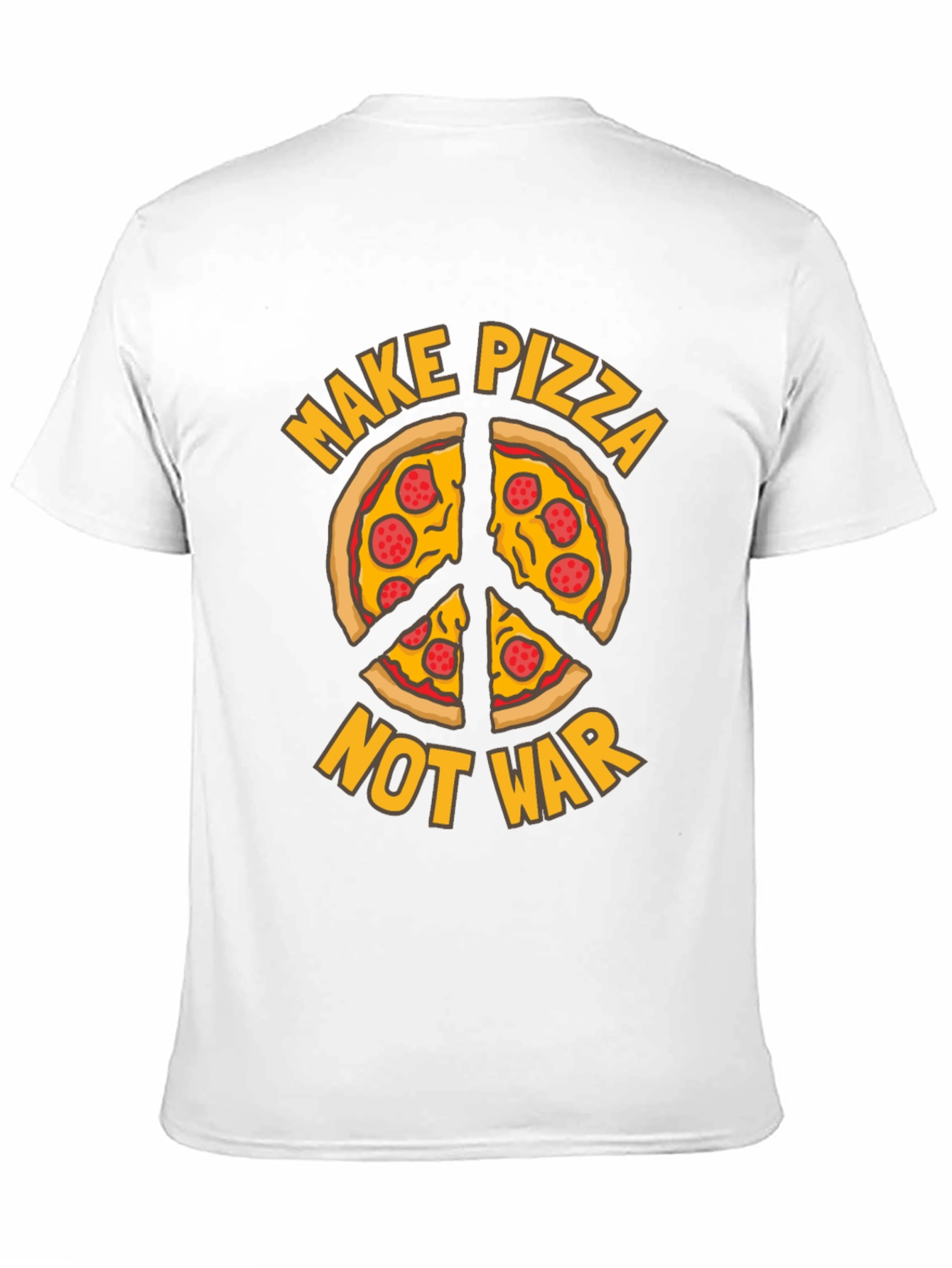 Black Make Pizza Not War T-Shirt Peace Sign Foodie Tee view 11