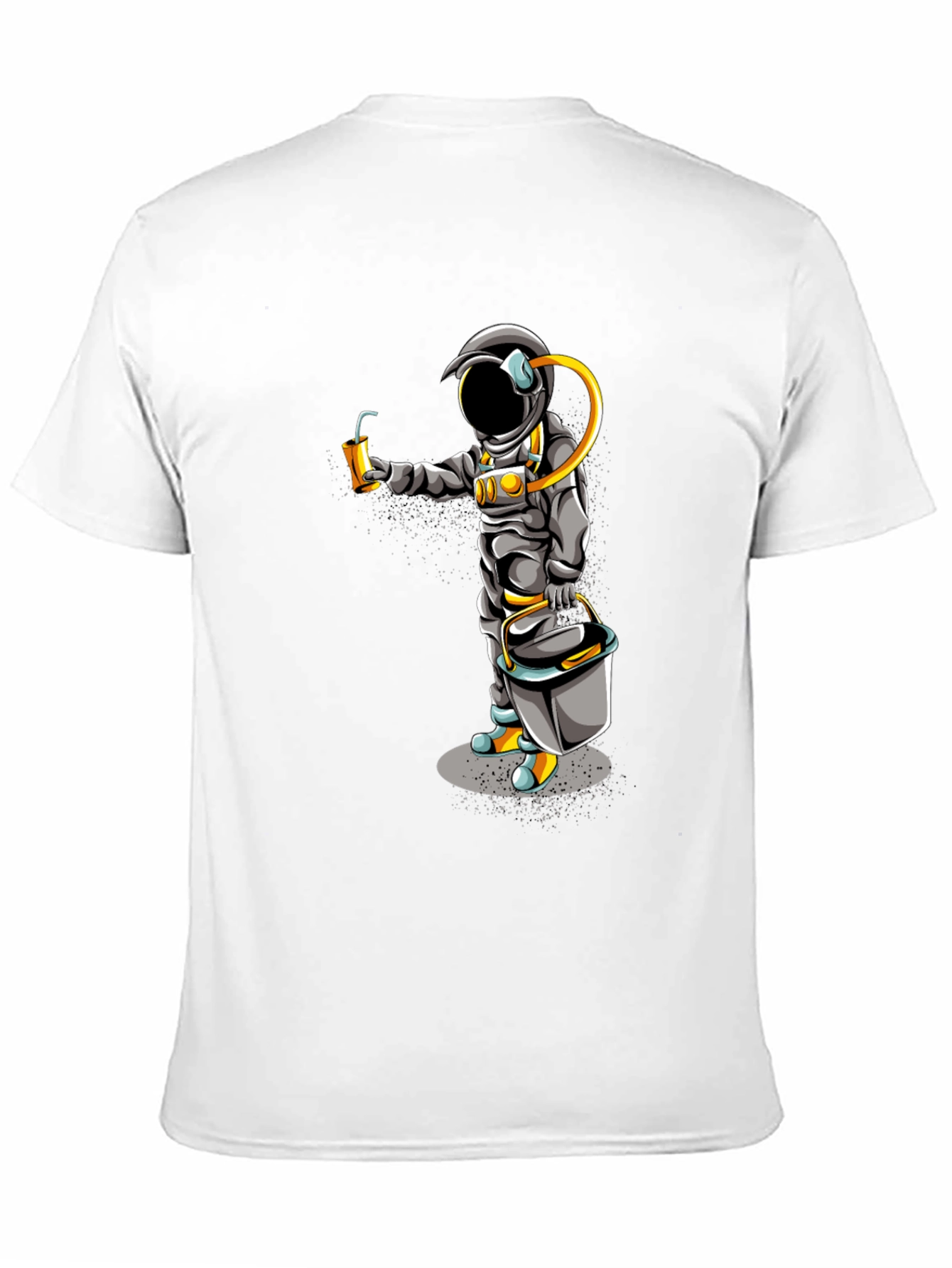 Black Astronaut Graphic T-Shirt - Black Crew Neck Tee view 11