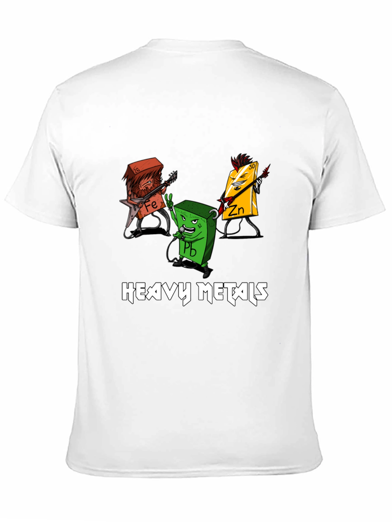 Black Heavy Metals Band T-Shirt - Funny Science Rock Tee view 11