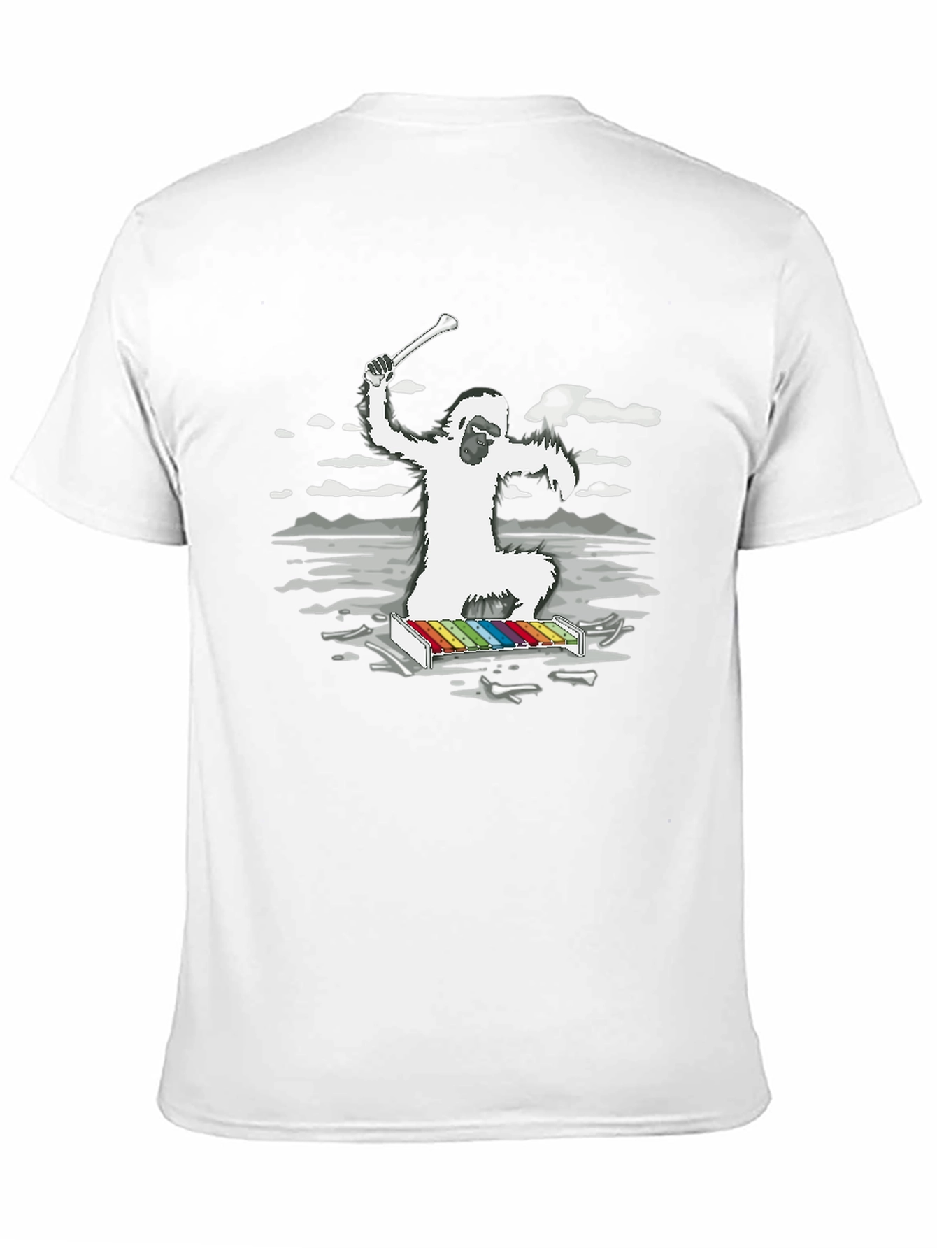 Black Yeti Xylophone Musician T-Shirt view 11
