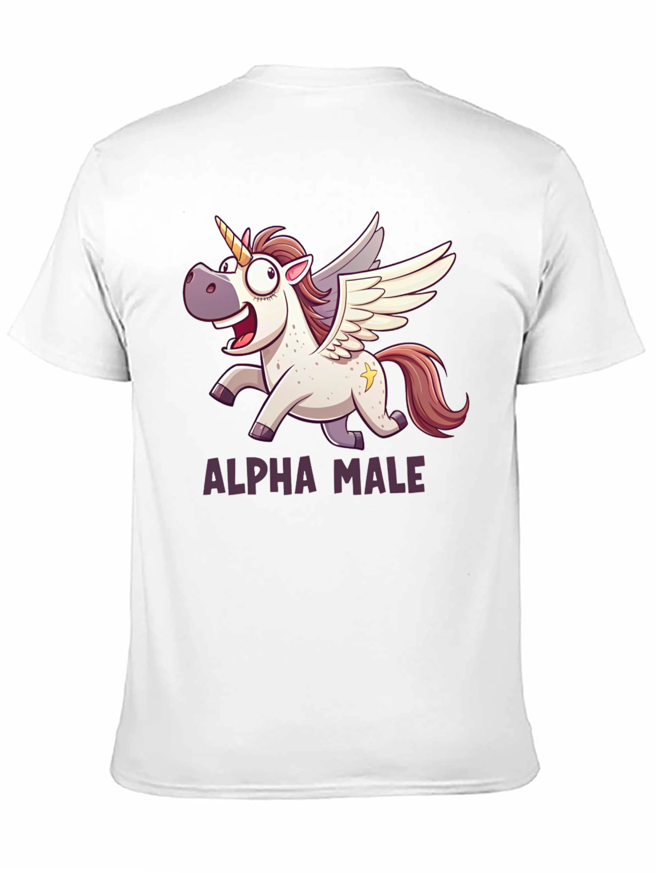 Black Alpha Male Unicorn T-Shirt - Black Graphic Tee view 11