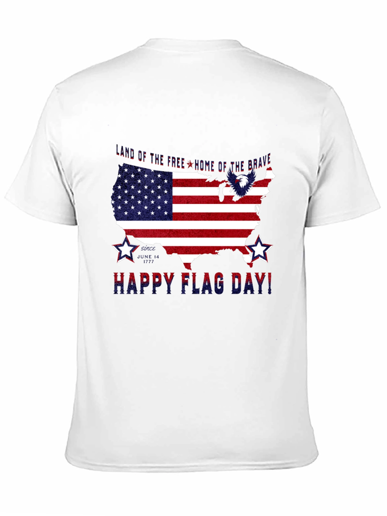 Black Patriotic USA Flag Happy Flag Day T-Shirt view 11