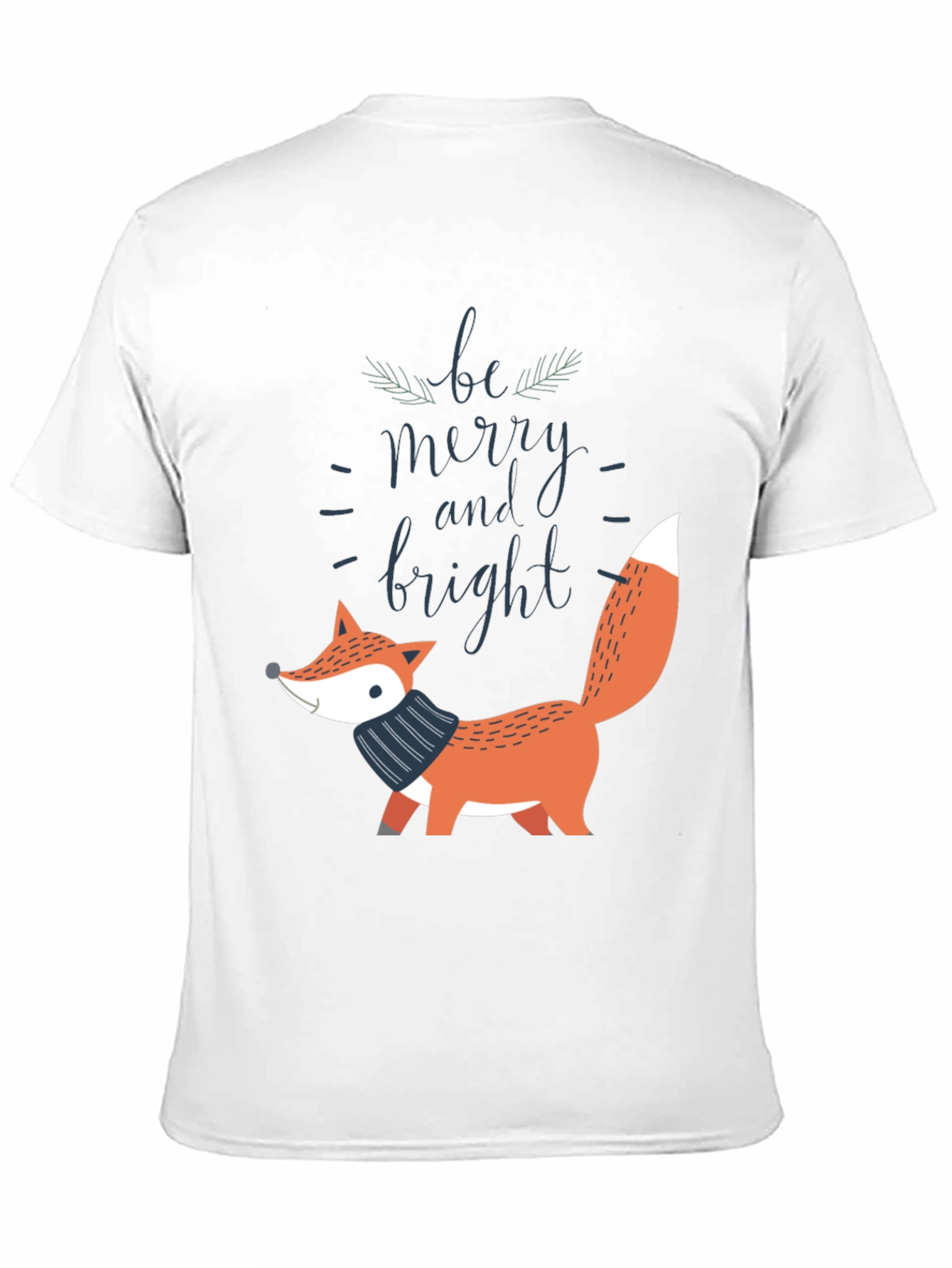Black Be Merry and Bright Fox Graphic Tee view 11