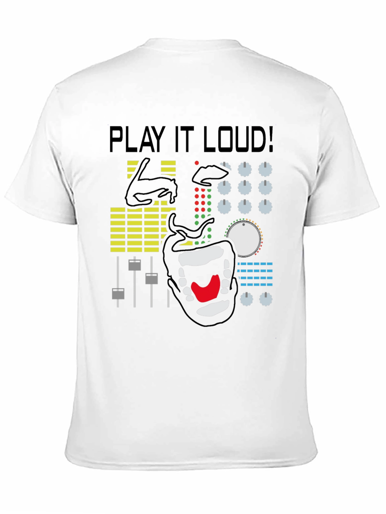 Black Play It Loud Graphic Tee - DJ Mixer Shirt view 11