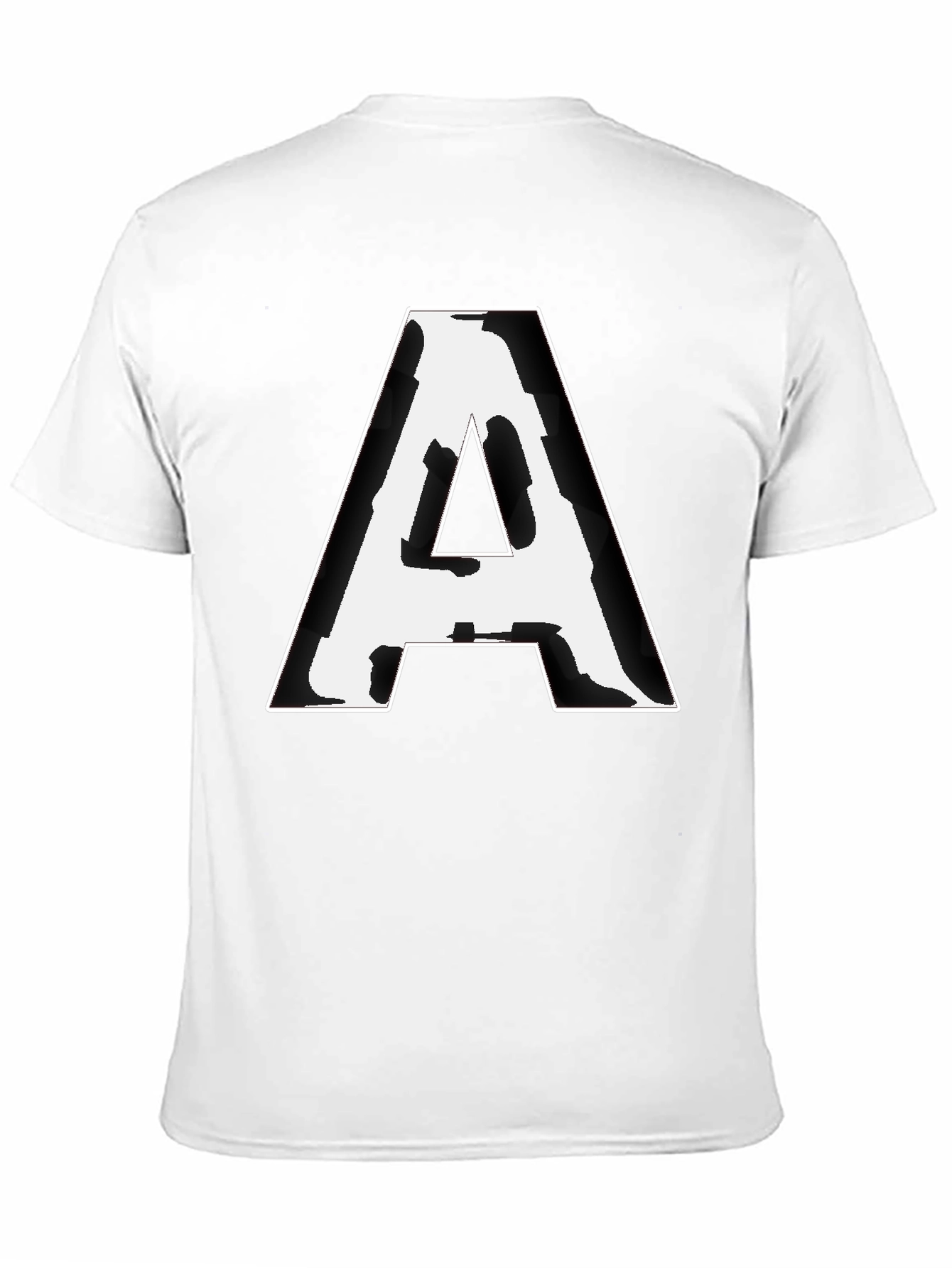 Black Bold 'A' Graphic Tee - Black Cotton Blend view 11