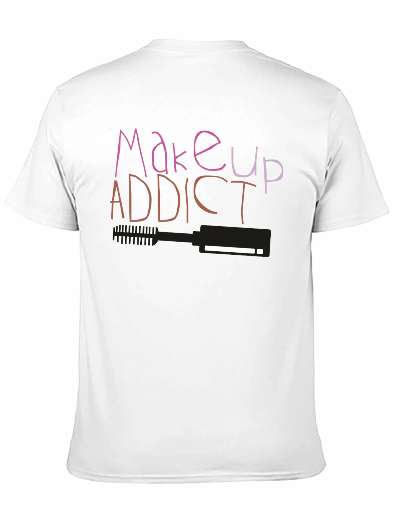 Black Makeup Addict Graphic T-Shirt view 11