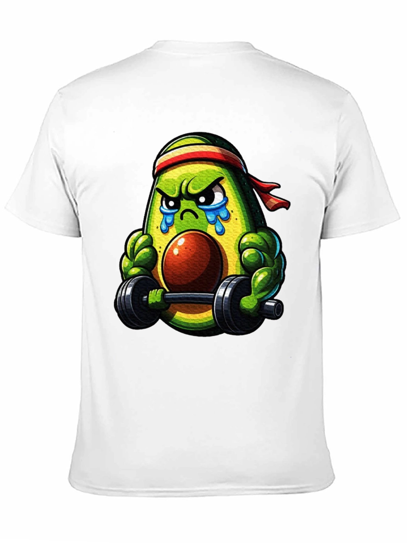 Black Funny Avocado Gym T-Shirt - Workout Apparel view 11