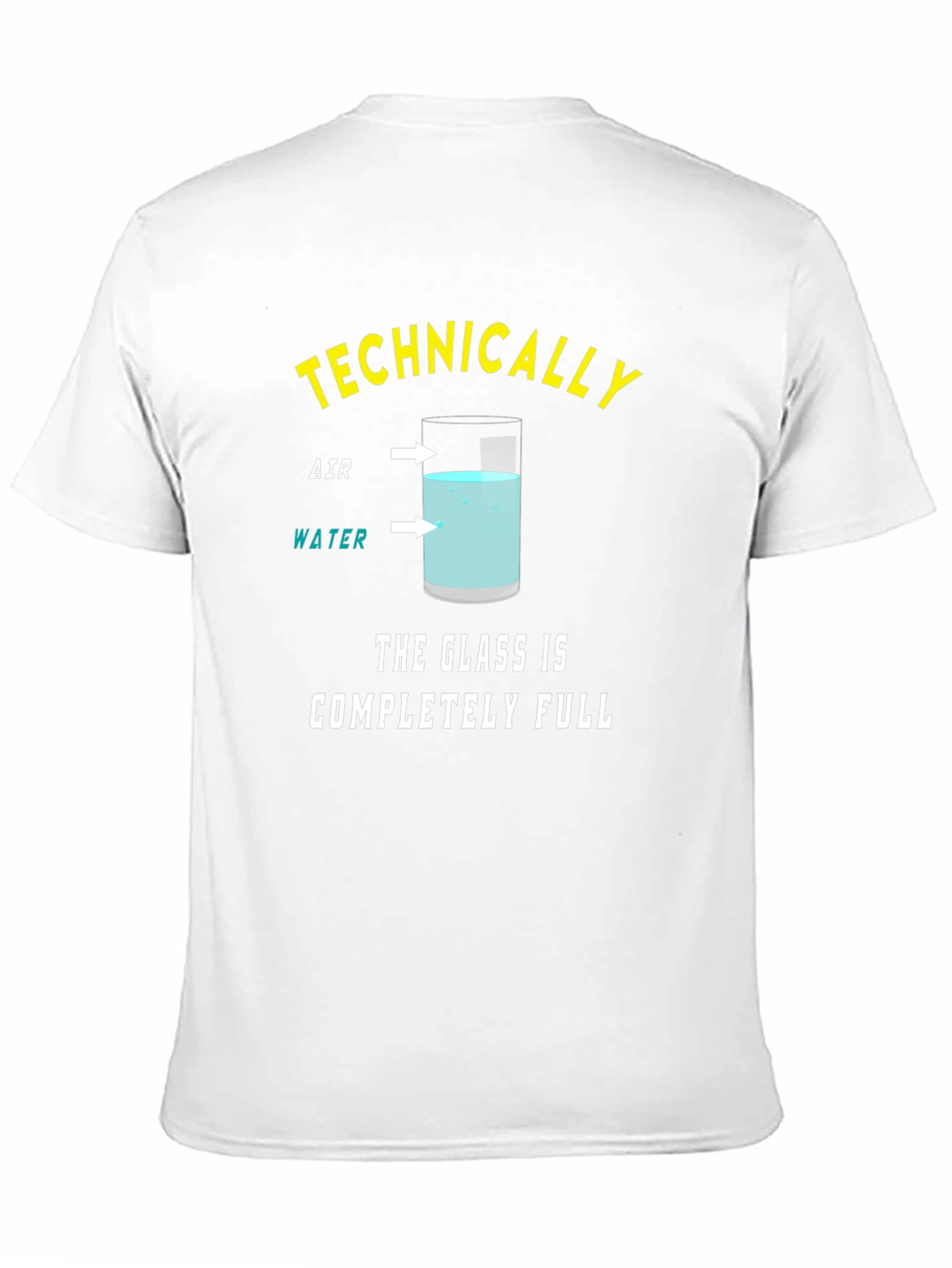 Black Technically Full Glass T-Shirt - Science Humor Tee view 11