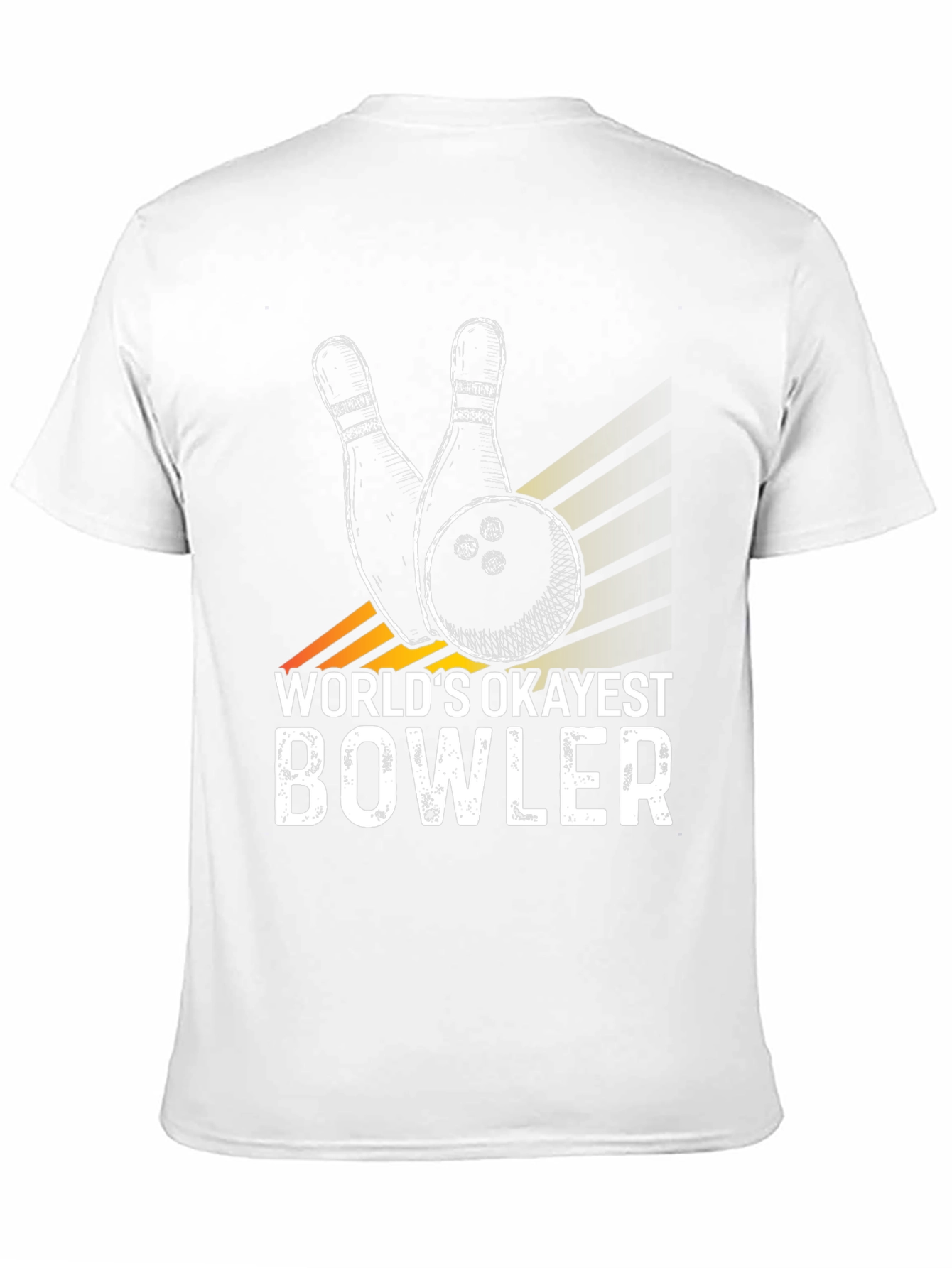 Black World's Okayest Bowler Graphic T-Shirt view 11