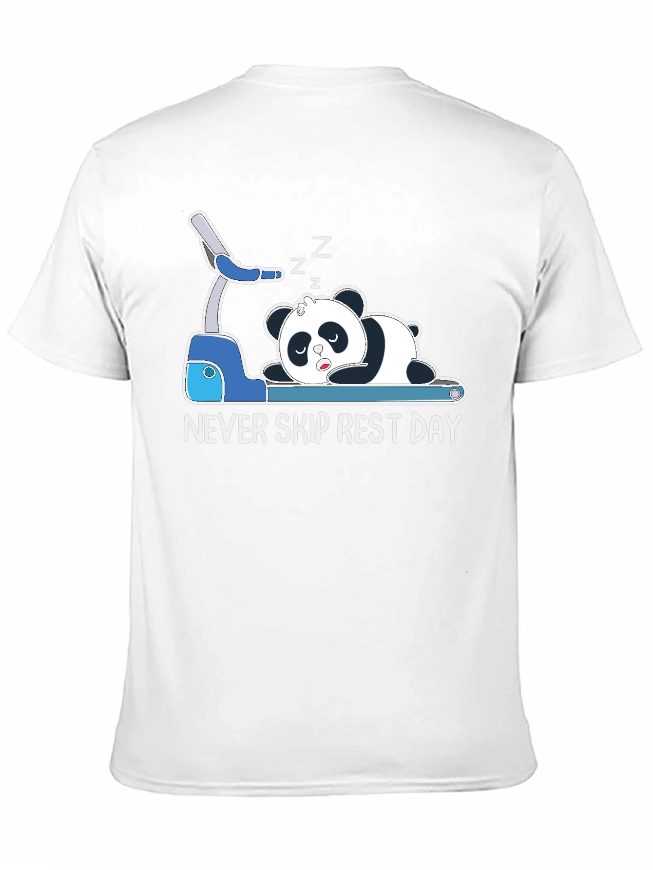 Black Never Skip Rest Day Panda Tee view 11