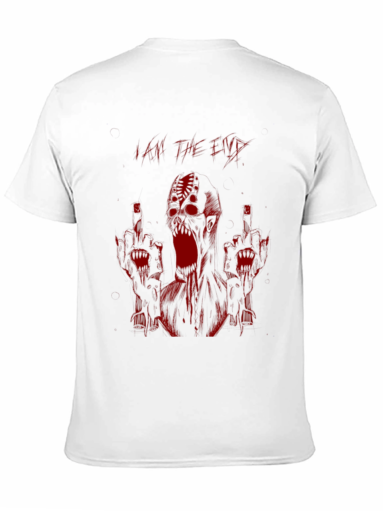 Black I Am The End Black Graphic T-Shirt view 11