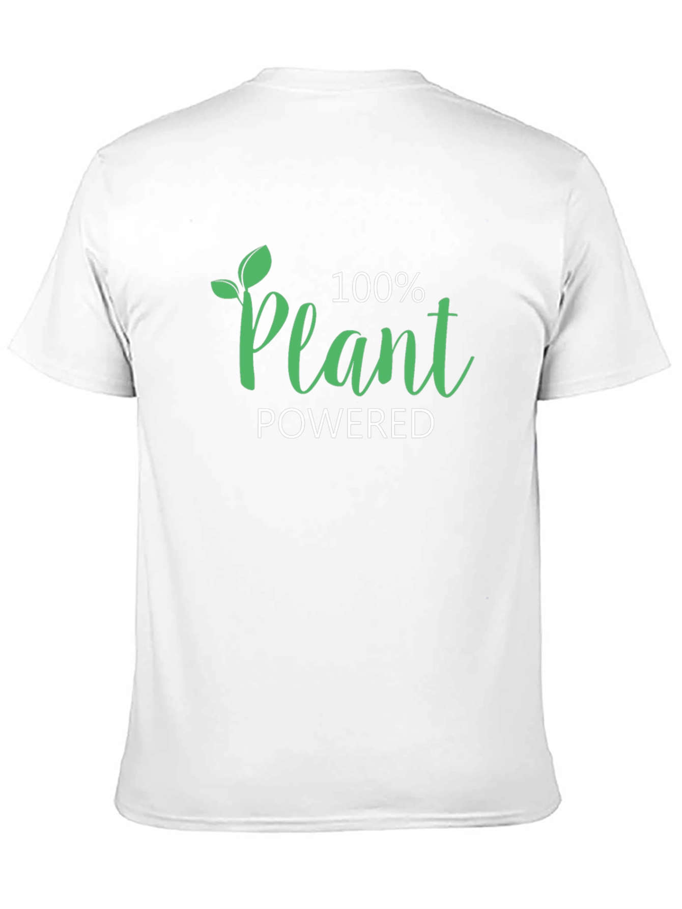 Black Plant Powered Vegan T-Shirt view 11