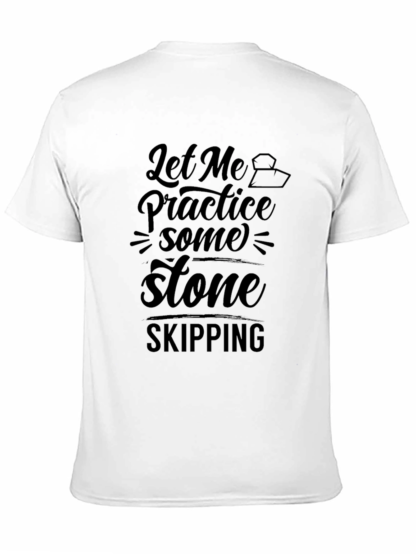 Black Stone Skipping Practice Black Graphic Tee view 11