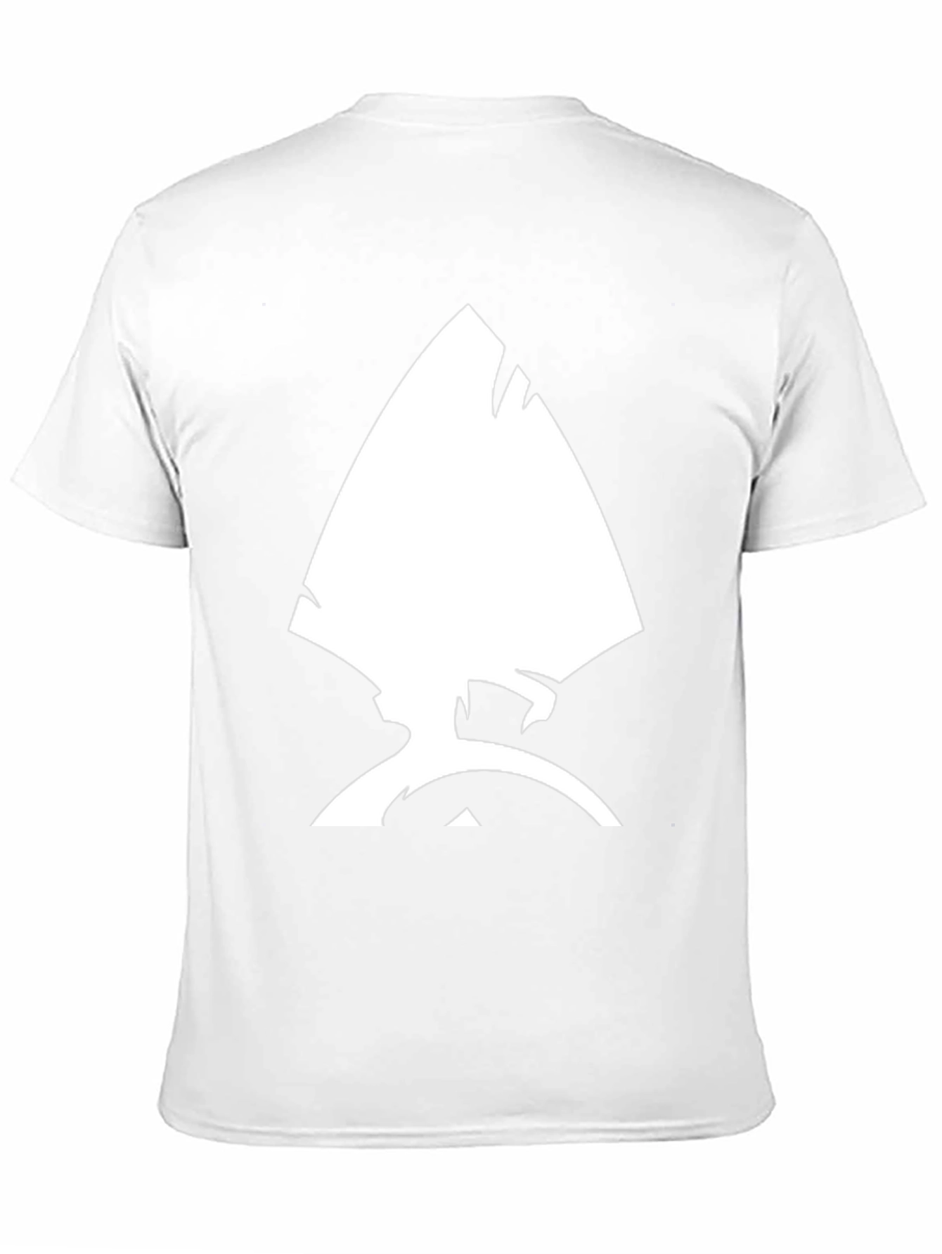 Black Men's Black T-Shirt with White Abstract Graphic view 11