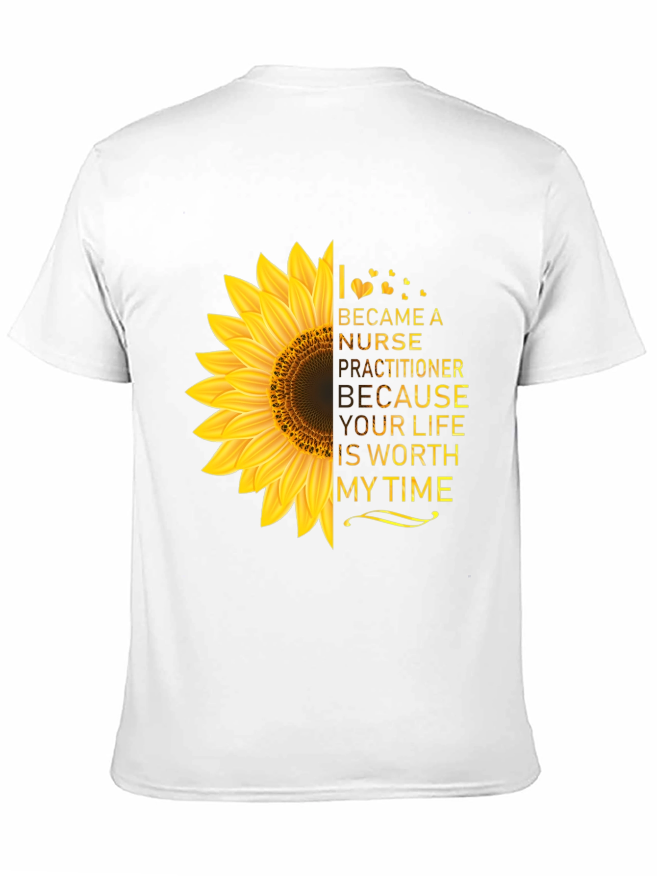 Black Nurse Practitioner Sunflower Tee view 11