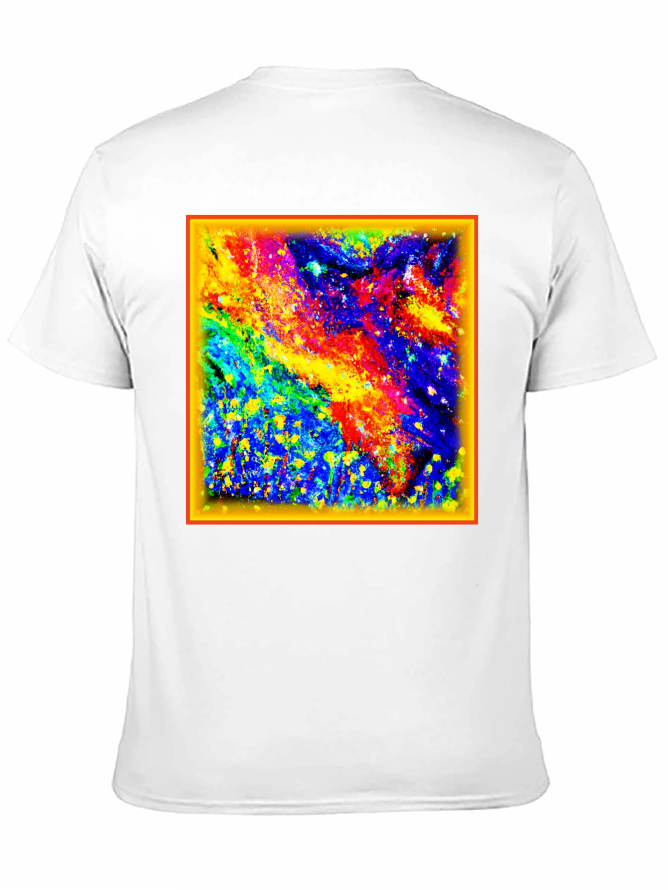 Black Colorful Abstract Art Graphic Tee - Black view 11