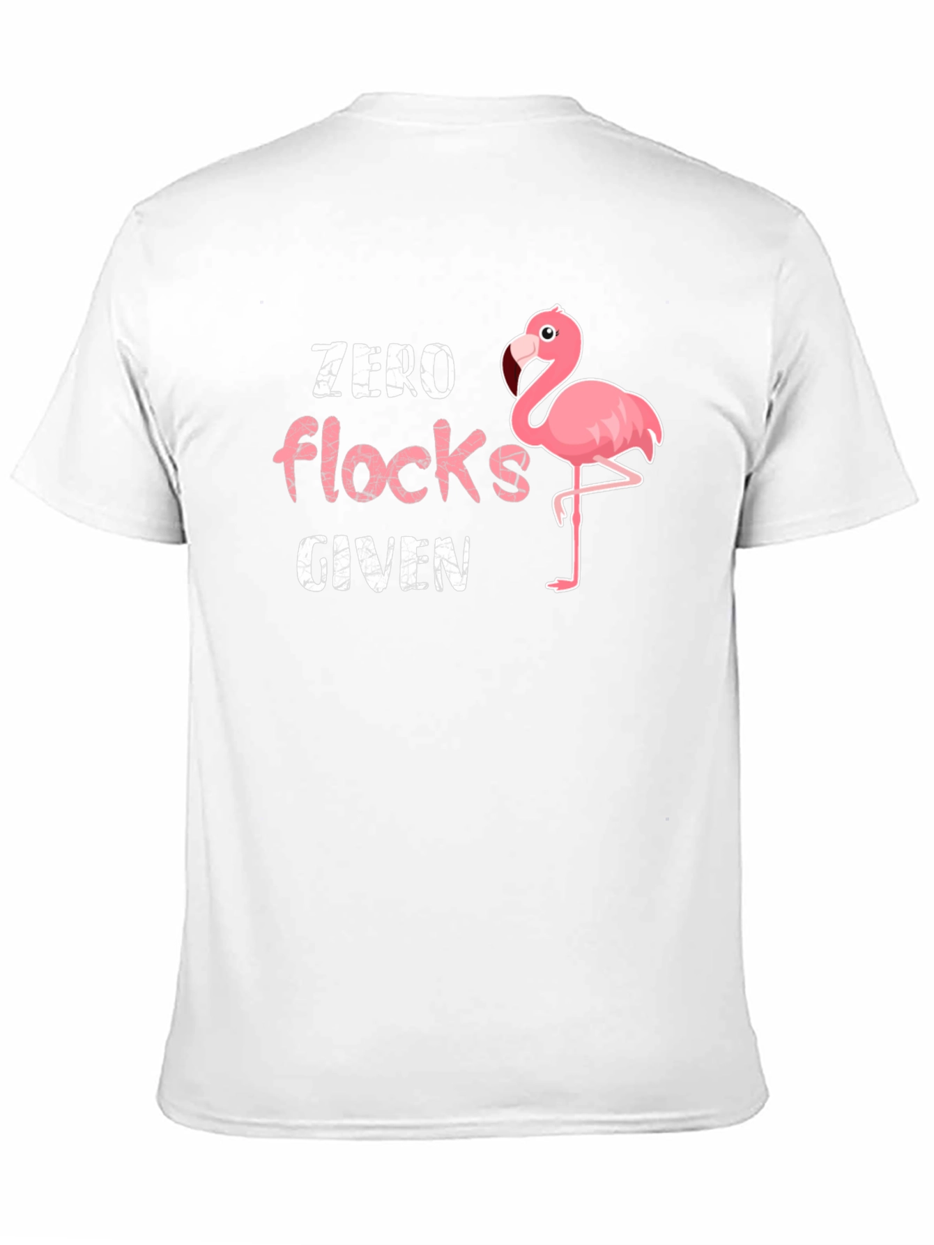 Black Zero Flocks Given Flamingo Graphic T-Shirt view 11