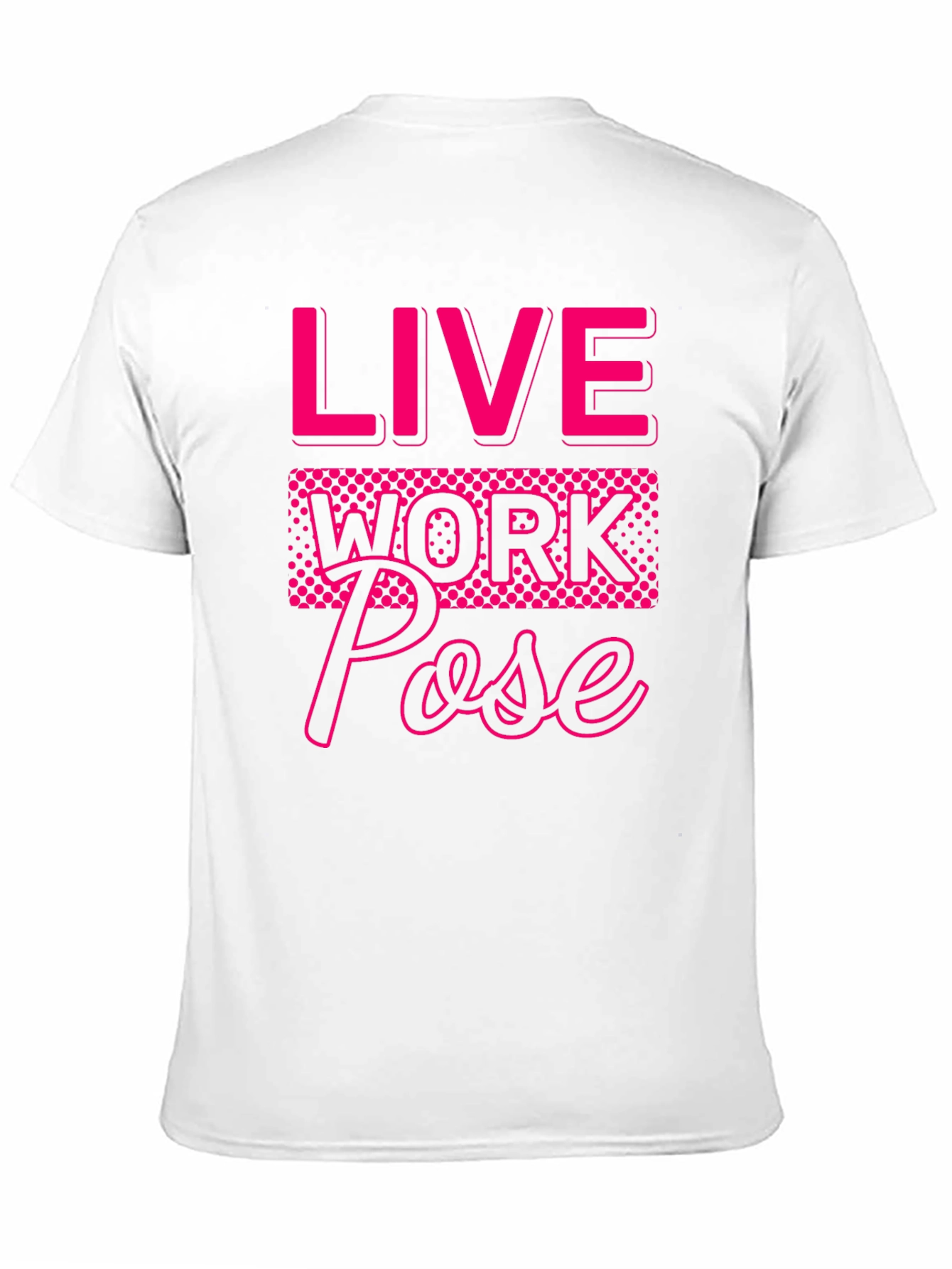 Black Live Work Pose Graphic Tee view 11