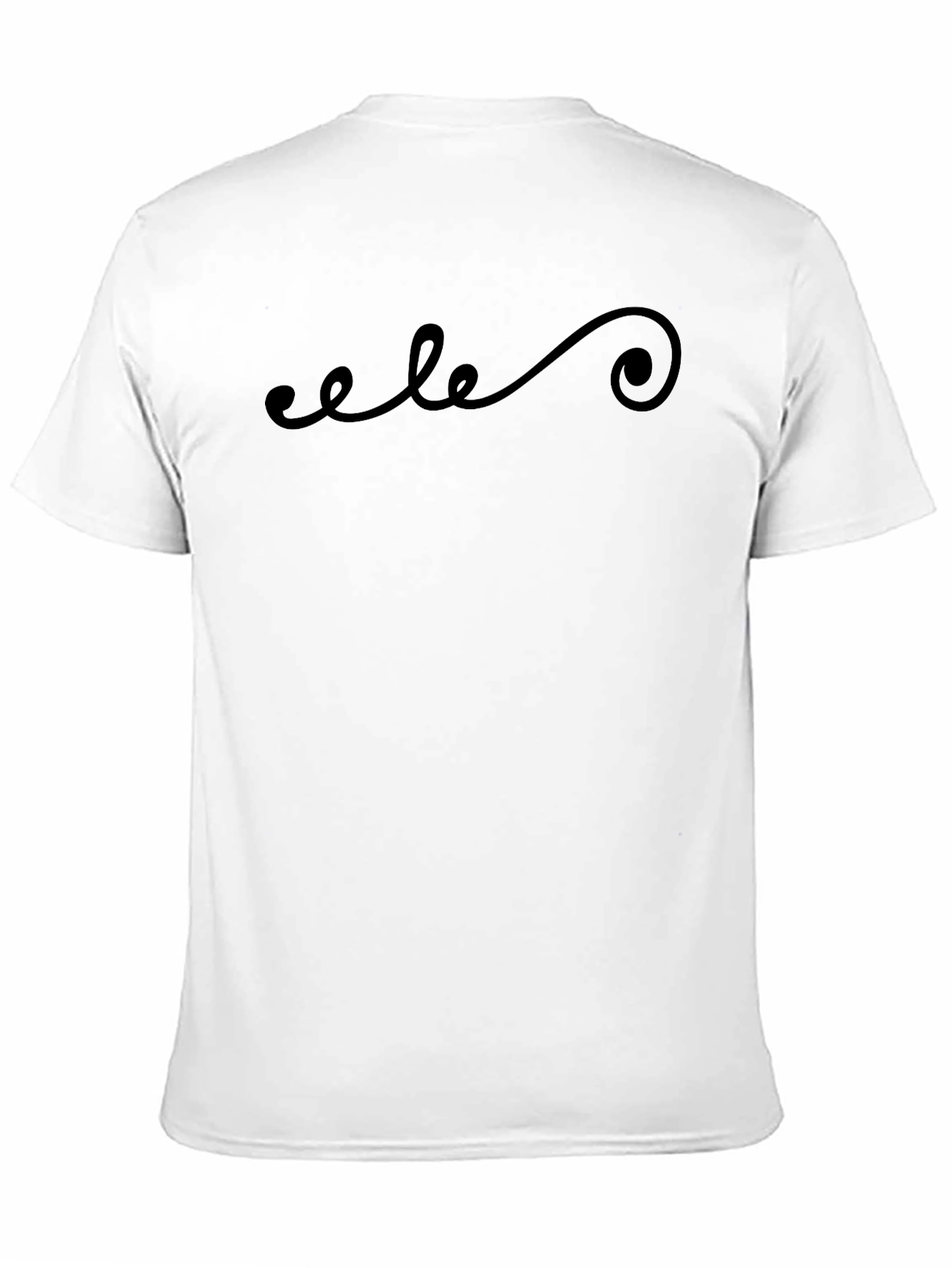 Black Elegant Black Tee with Abstract Graphic view 11