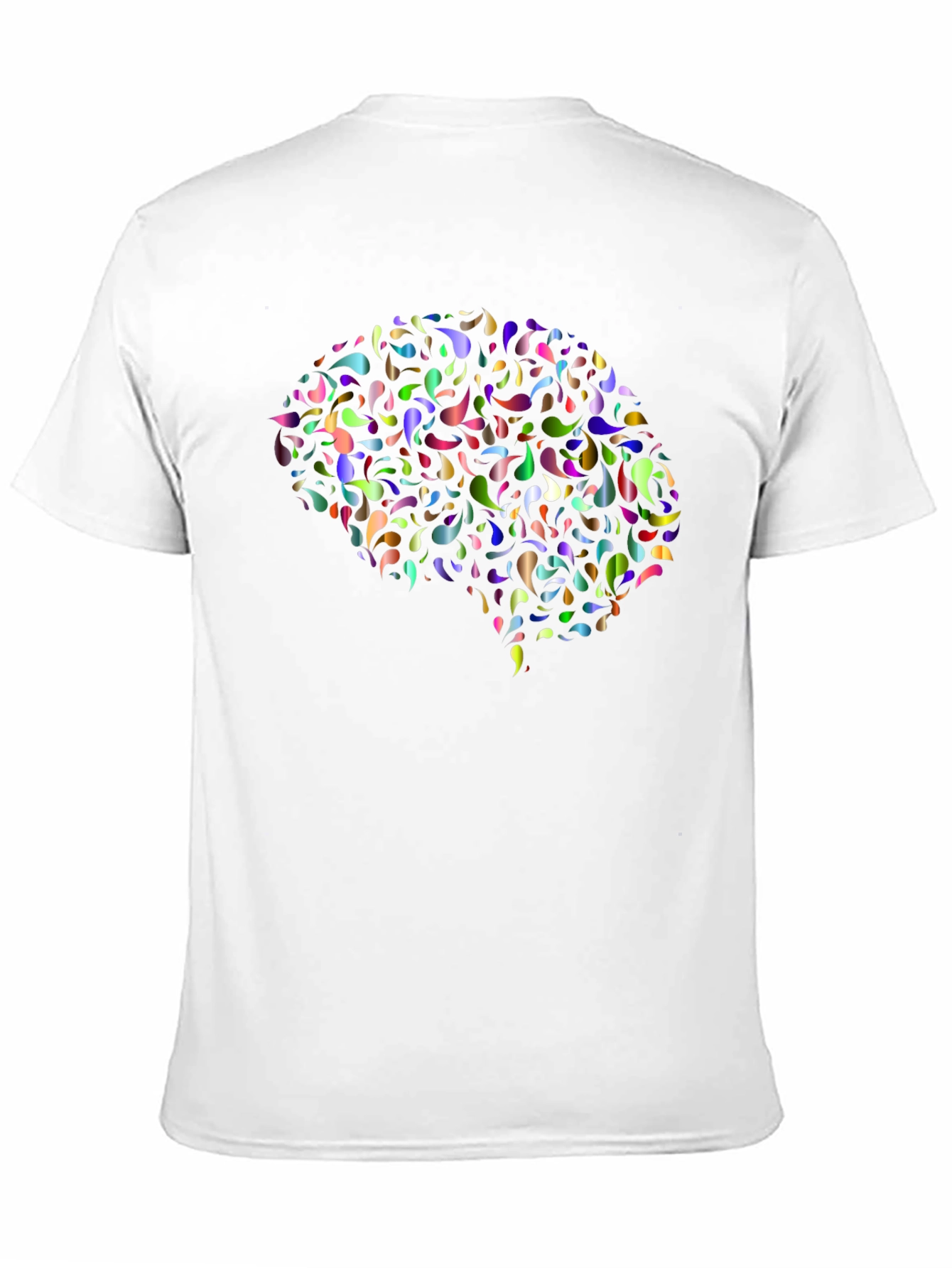 Black Brain Design T-Shirt - Vivid Colorful Graphic Tee view 11