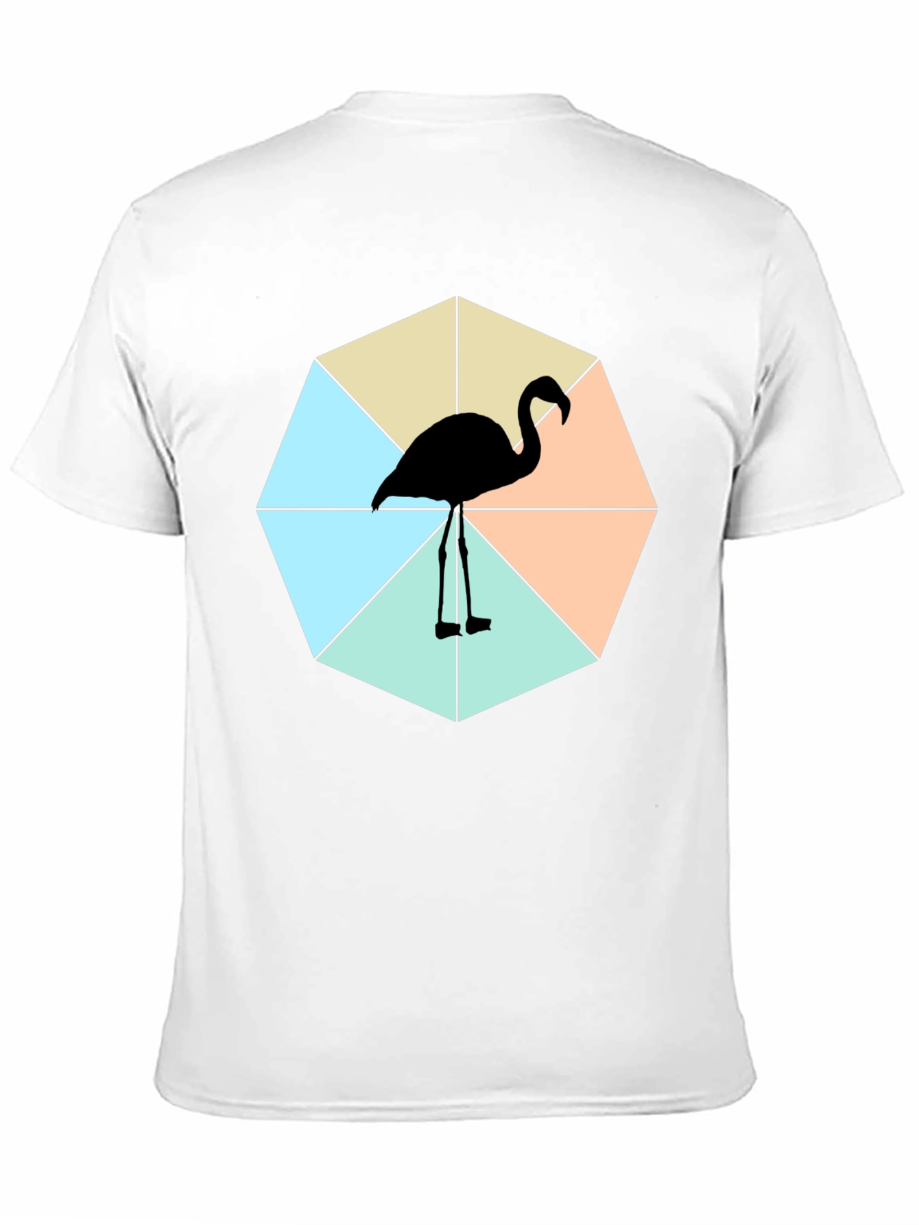 Black Trendy Flamingo Graphic Tee - Casual Black Shirt view 11