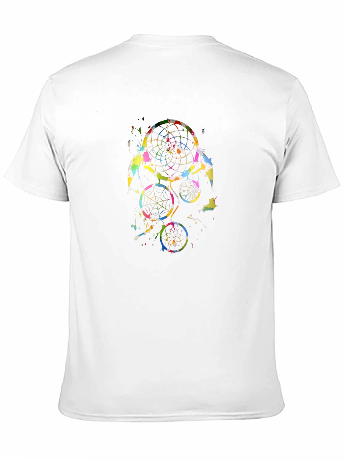 Black Colorful Dreamcatcher Graphic Black T-Shirt view 11